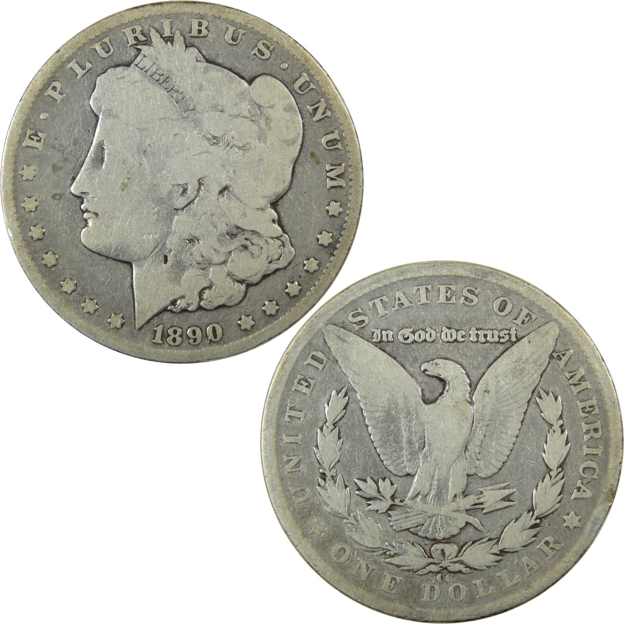 1890 CC Morgan Silver Dollar VG Very Good Details $1 Coin SKU:CP1370 - Morgan coin - Morgan silver dollar - Morgan silver dollar for sale - Profile Coins &amp; Collectibles