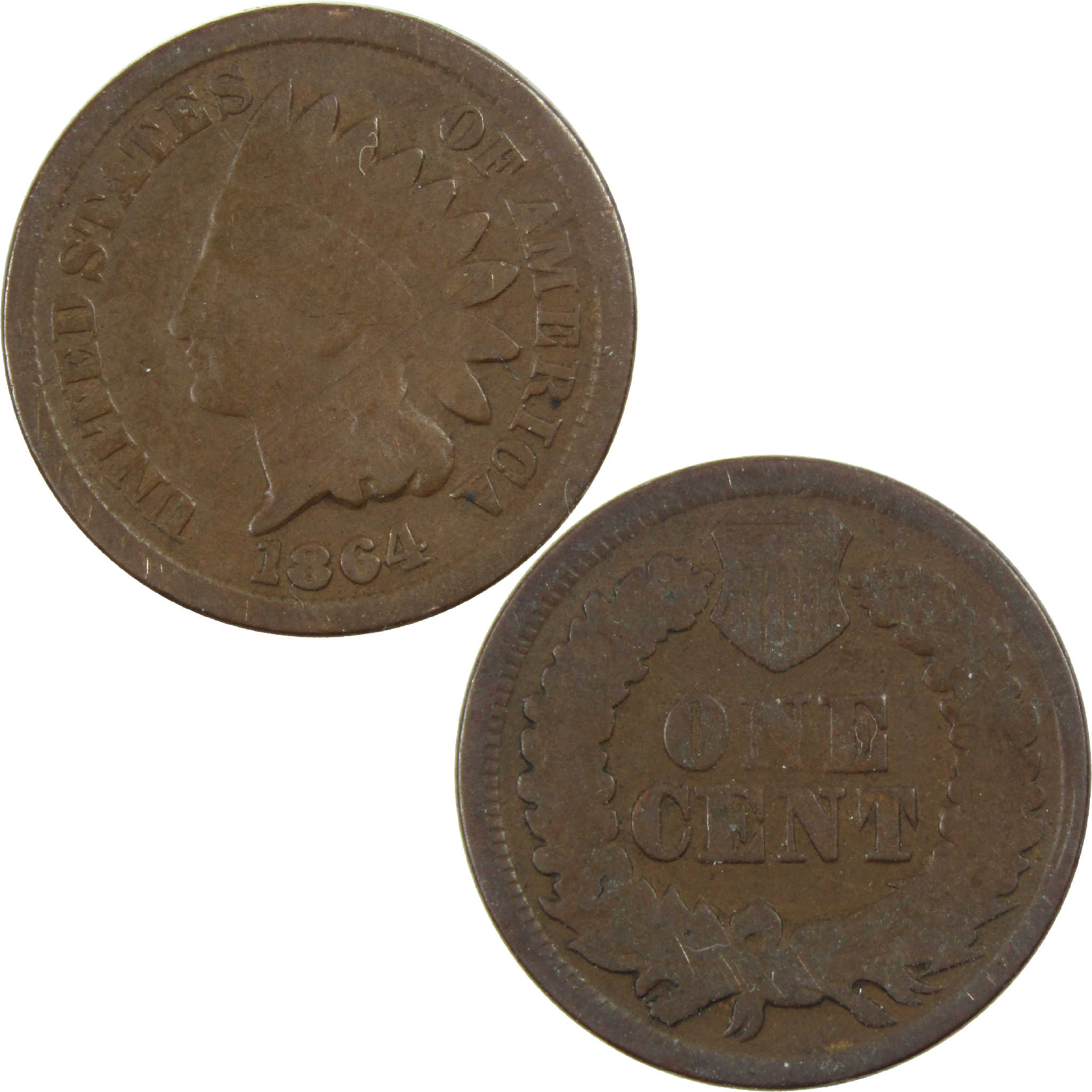 1864 Indian Head Cent G Good Penny 1c Coin SKU:I12310