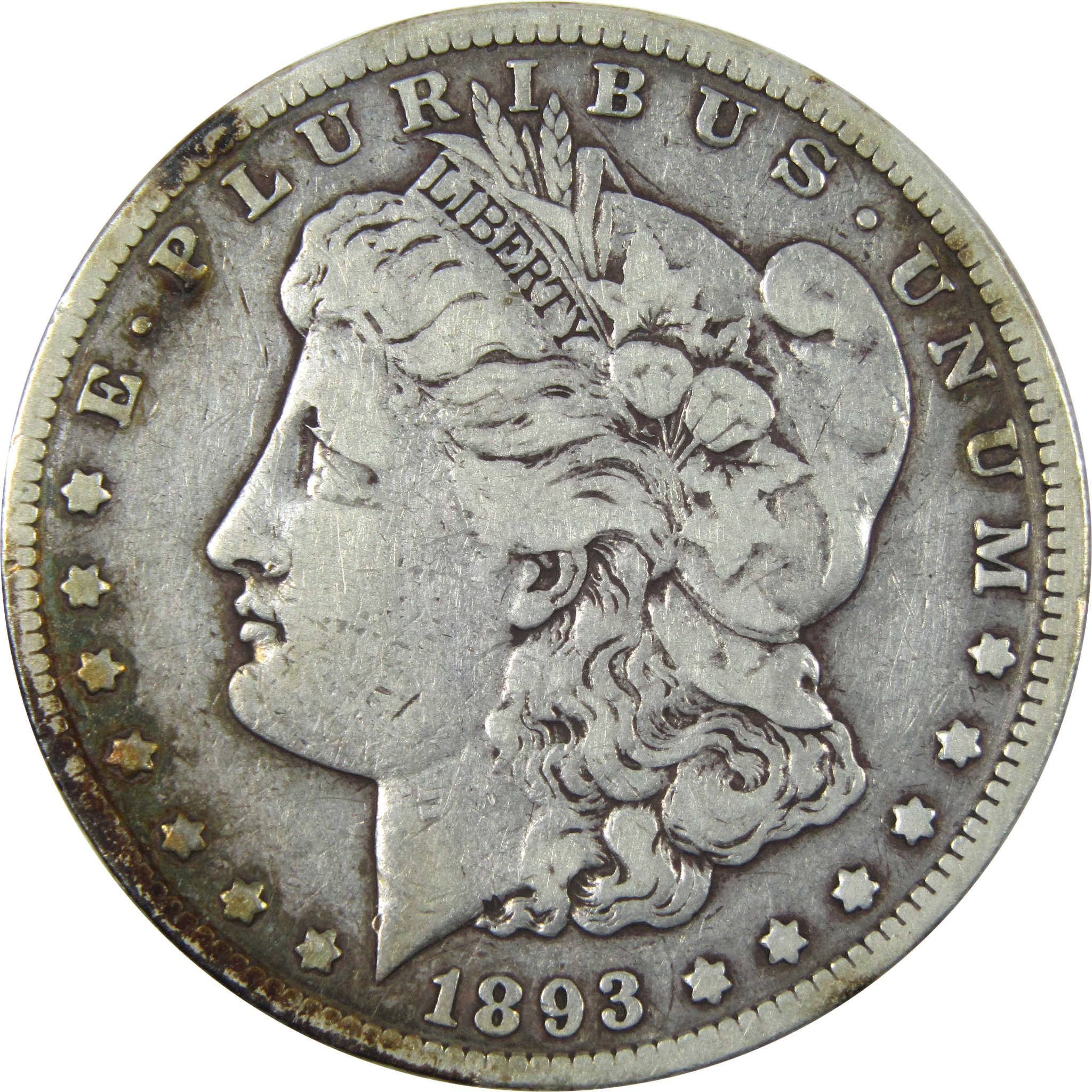 1893 CC Morgan Dollar F Fine Details Silver $1 Coin SKU:I14722 - Morgan coin - Morgan silver dollar - Morgan silver dollar for sale - Profile Coins &amp; Collectibles