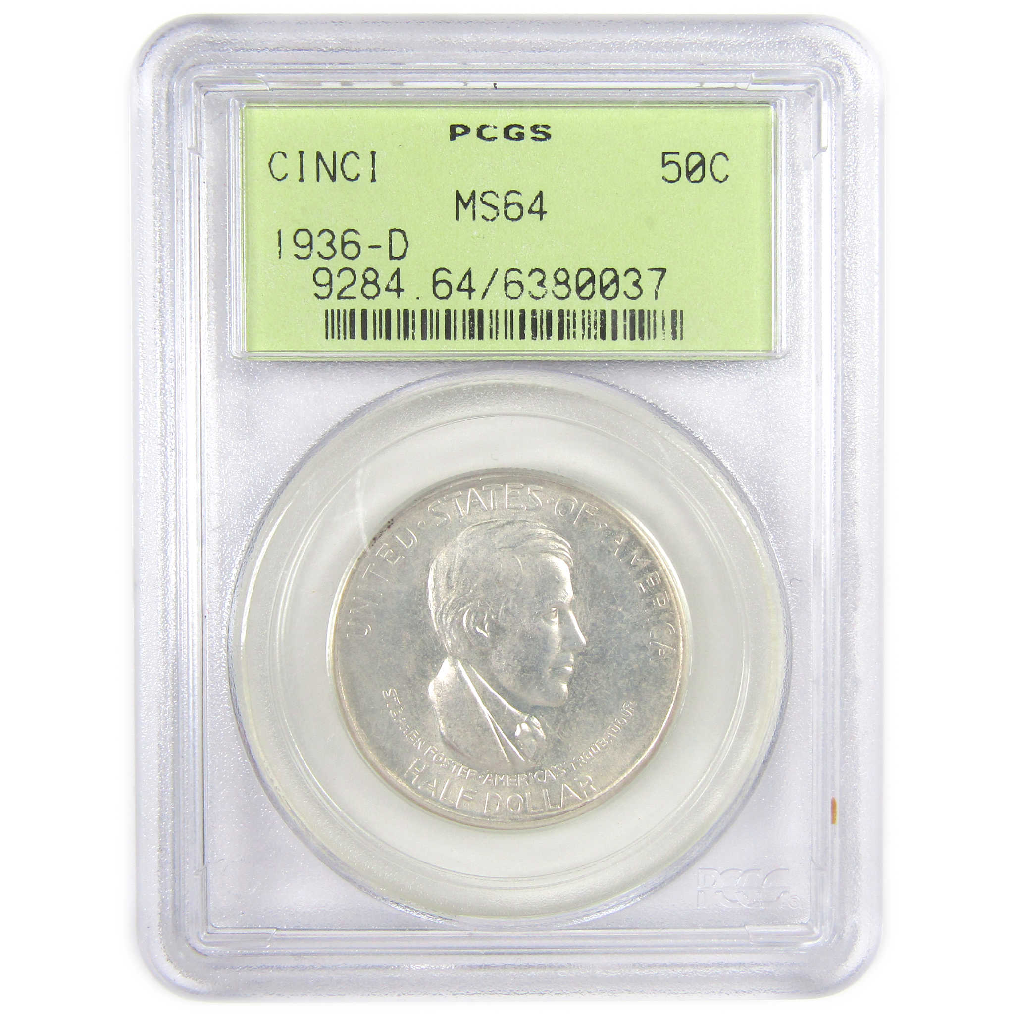 Cincinnati Commemorative Half Dollar 1936 D MS 64 PCGS SKU:I16861