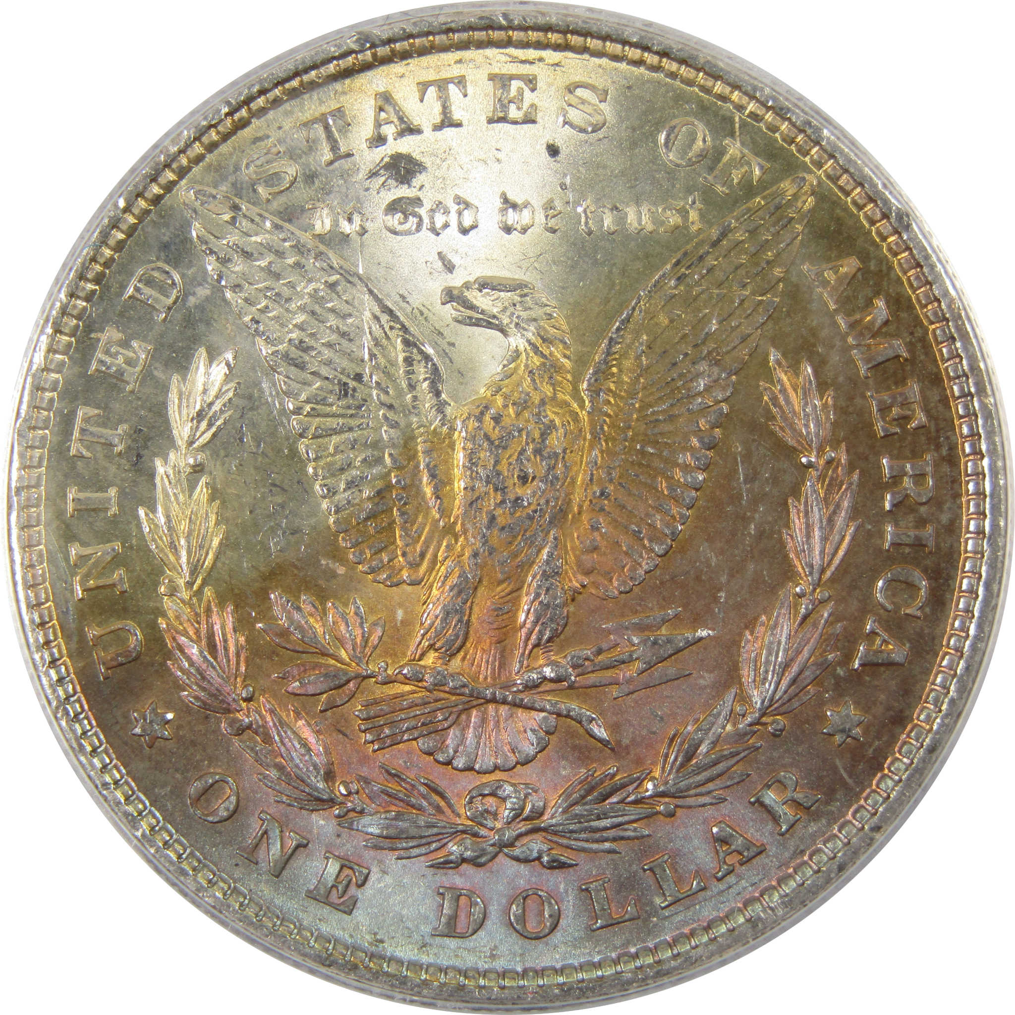 1878 8TF Morgan Dollar MS 63 ANACS Silver $1 Coin Toned SKU:I10162