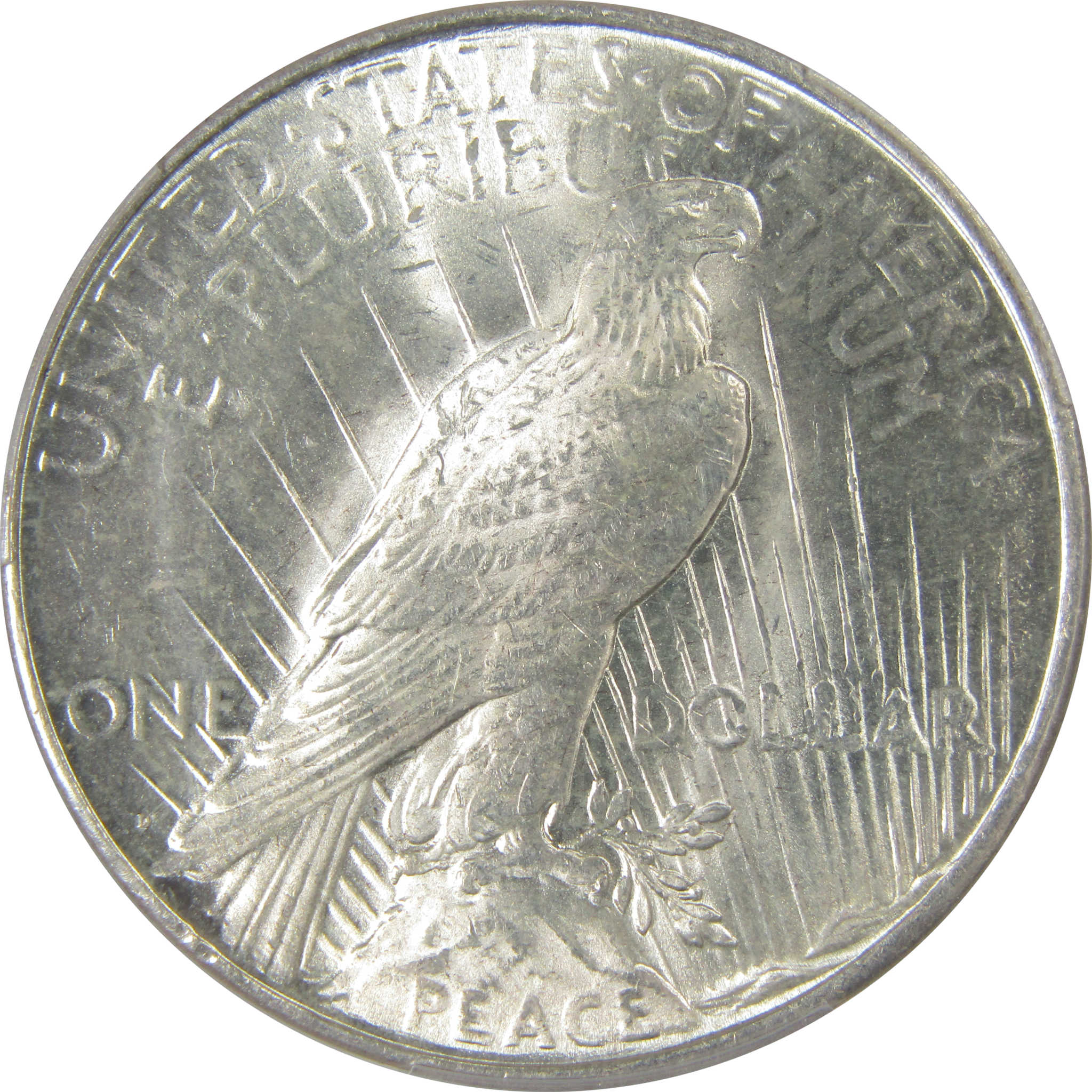 1922 D Peace Dollar MS 62 PCGS Silver Uncirculated $1 Coin SKU:I23321