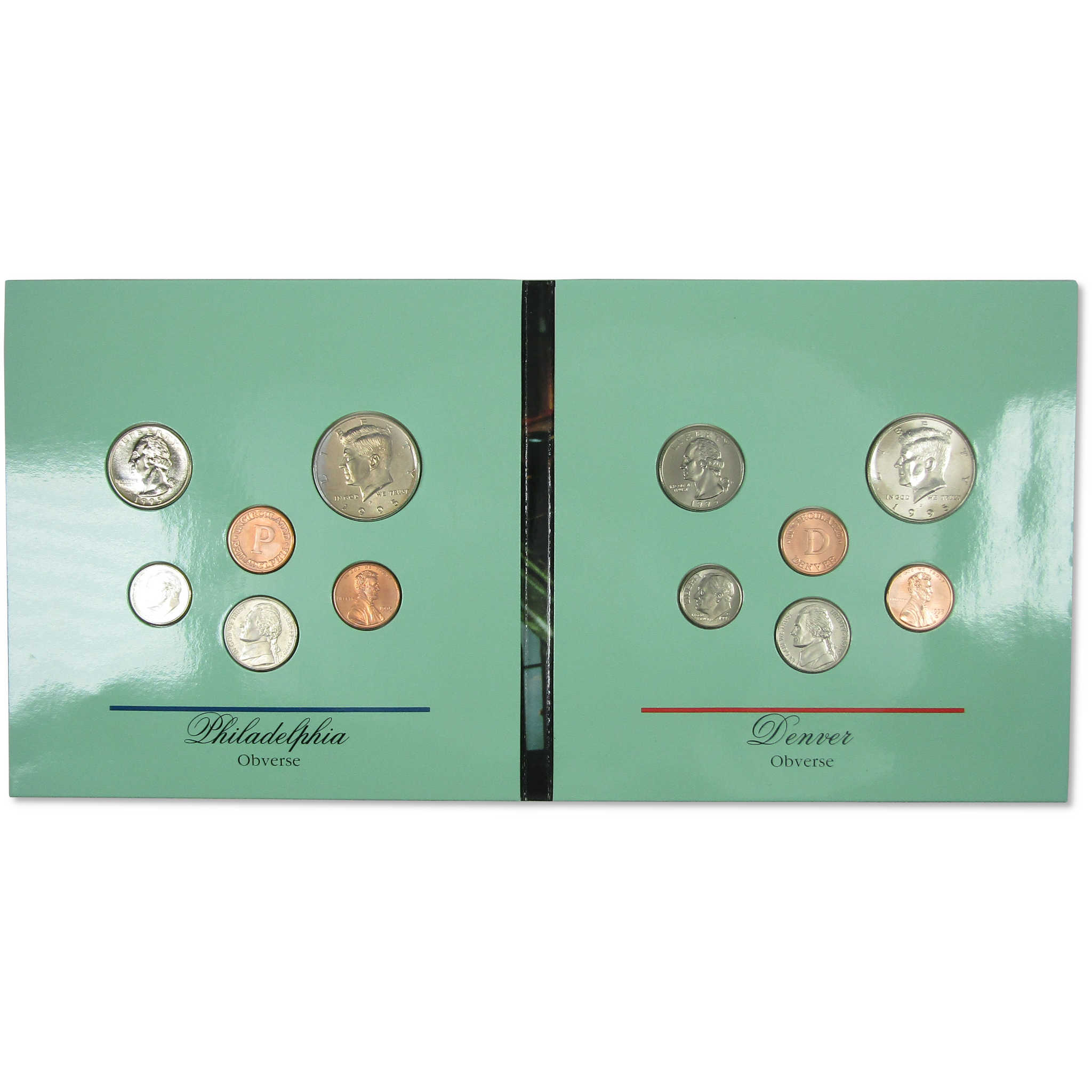 1995 Uncirculated Coin Set U.S Mint Fold Out Packaging OGP SKU:CPC8516