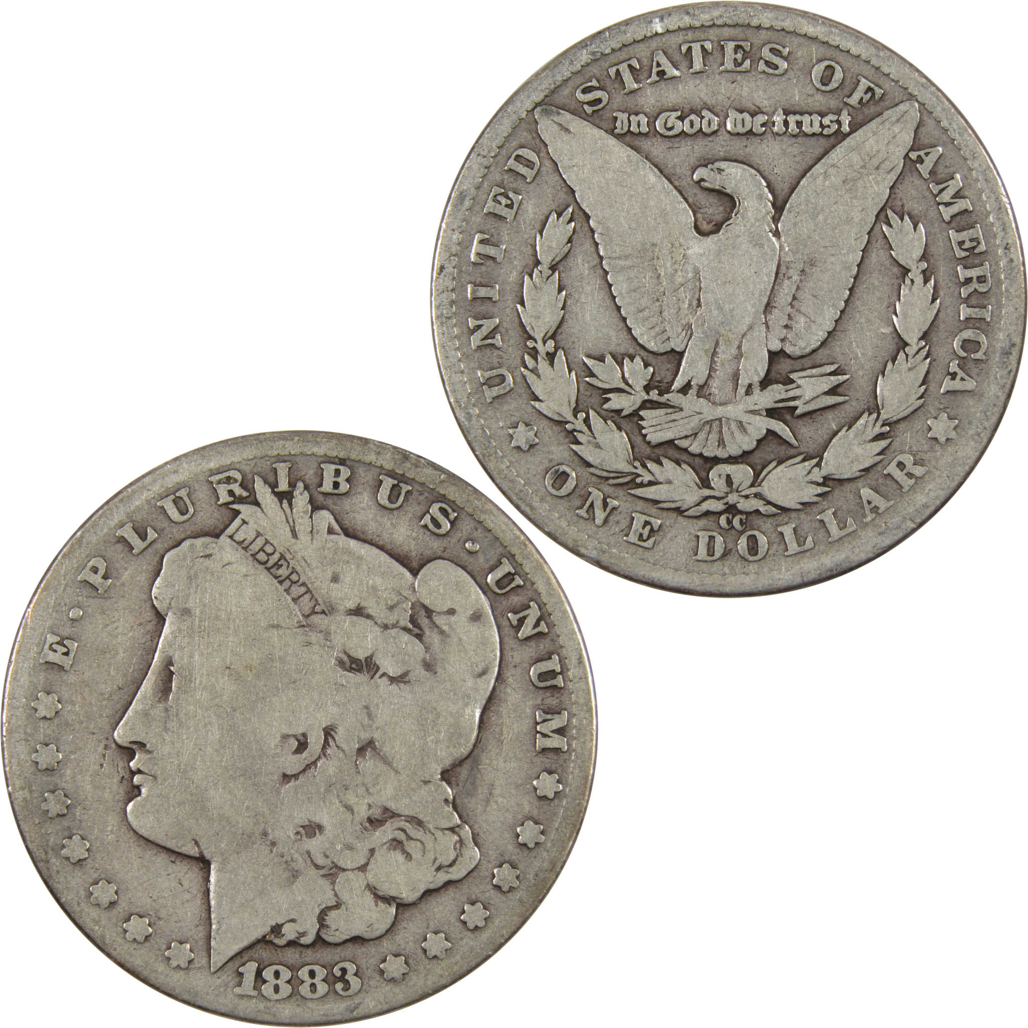 1883 CC Morgan Dollar G Good 90% Silver $1 Coin SKU:I9260 - Morgan coin - Morgan silver dollar - Morgan silver dollar for sale - Profile Coins &amp; Collectibles