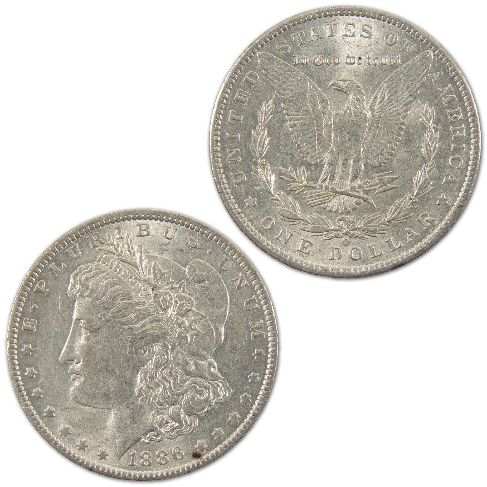 1886 O Morgan Dollar Borderline Uncirculated Silver $1 Coin SKU:I10591 - Morgan coin - Morgan silver dollar - Morgan silver dollar for sale - Profile Coins &amp; Collectibles