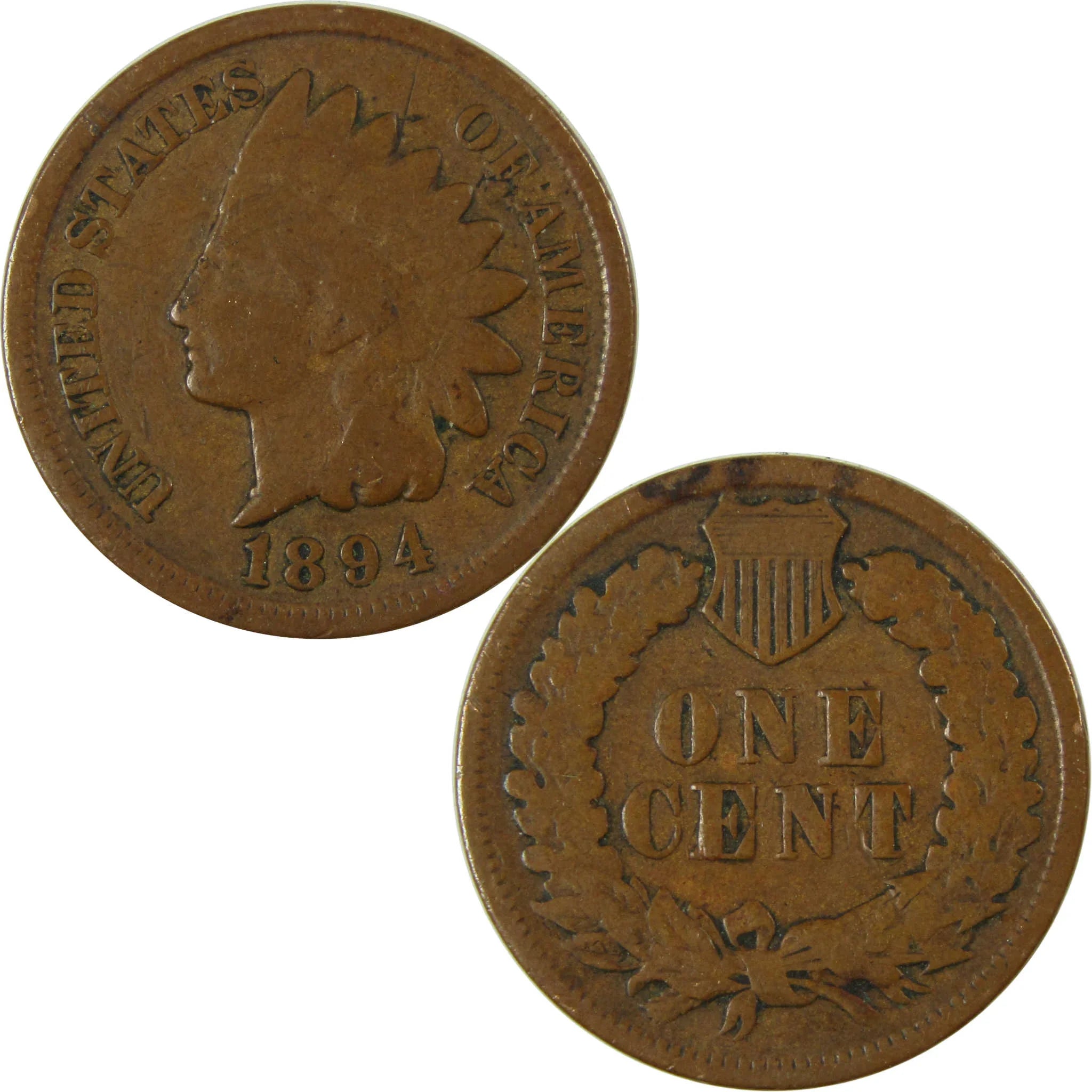 1894 Indian Head Cent G Good Penny 1c Coin Collectible SKU:I26540