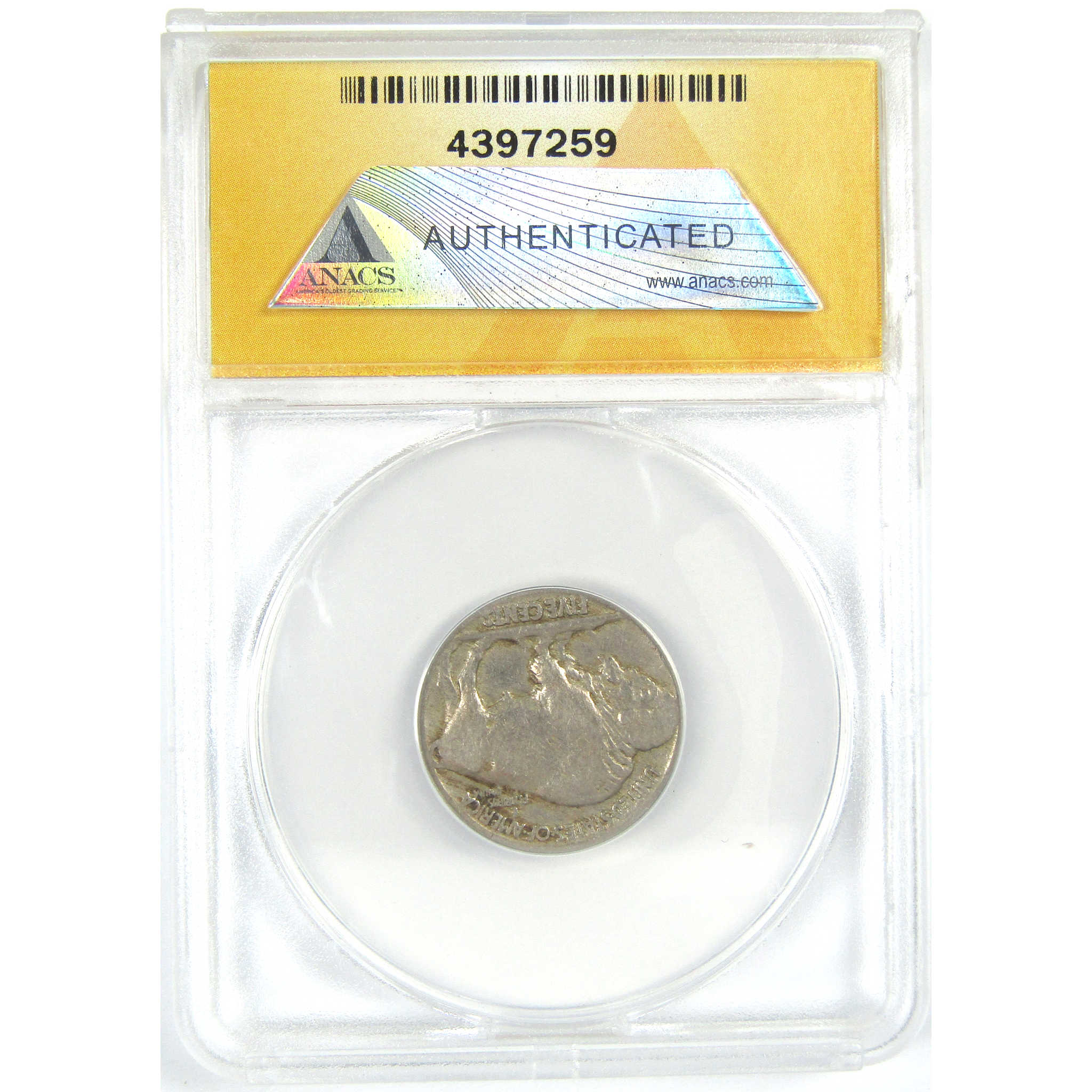 1935 DDR FS-801 Die 1 Indian Head Buffalo Nickel F 12 ANACS SKU:I16293