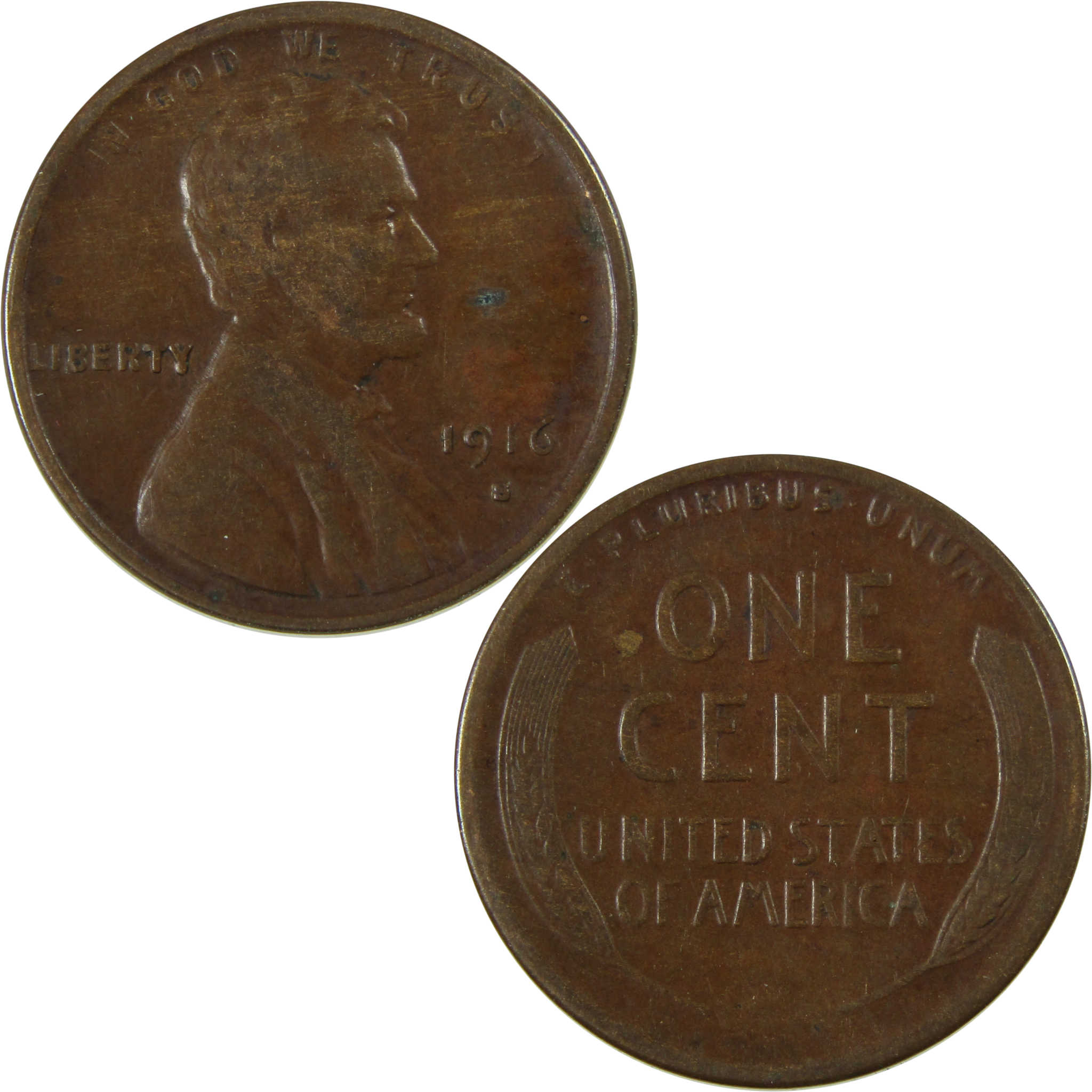 1916 S Lincoln Wheat Cent VF Very Fine Details Penny SKU:I26663