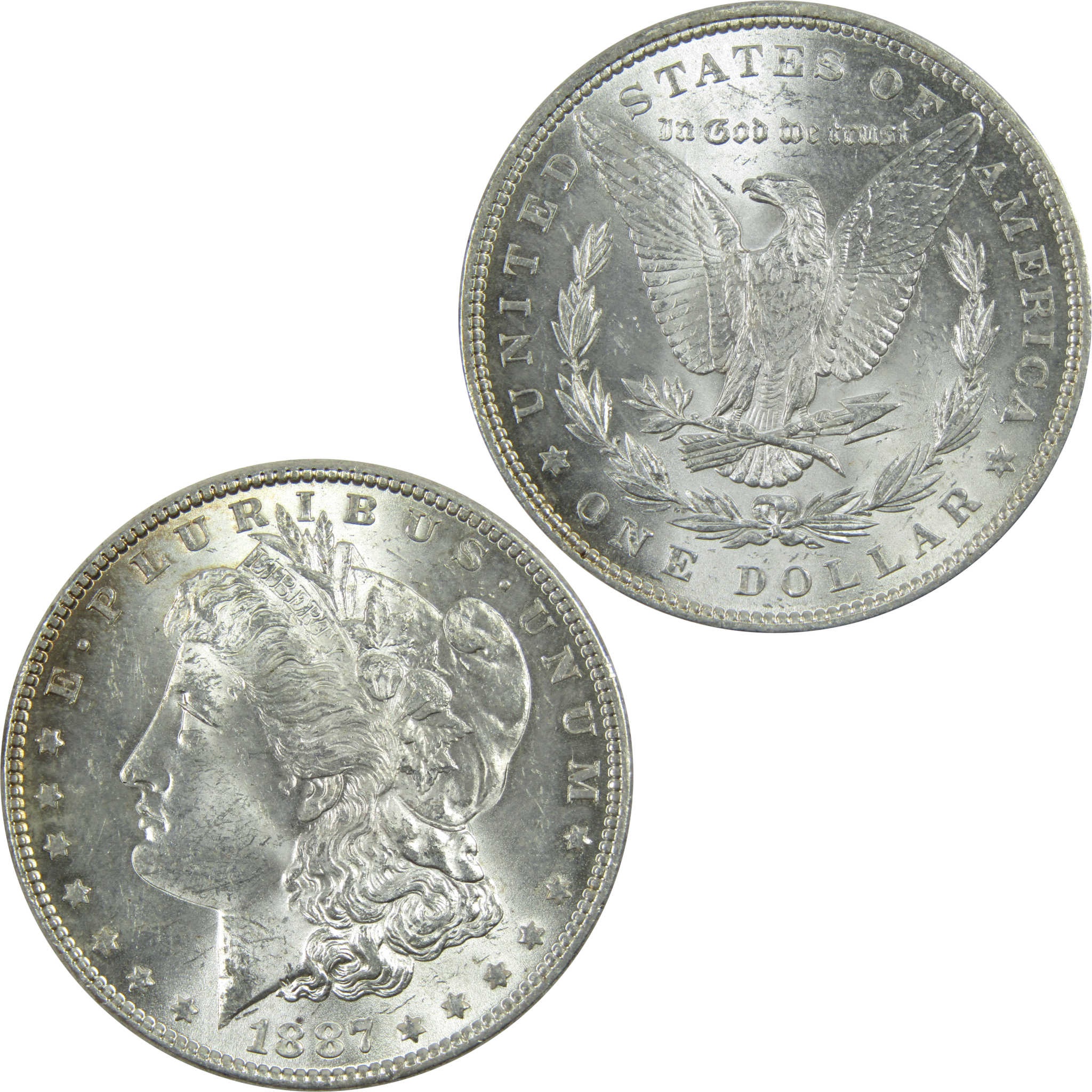 1887 Morgan Dollar Uncirculated Silver $1 Coin SKU:I13494 - Morgan coin - Morgan silver dollar - Morgan silver dollar for sale - Profile Coins &amp; Collectibles