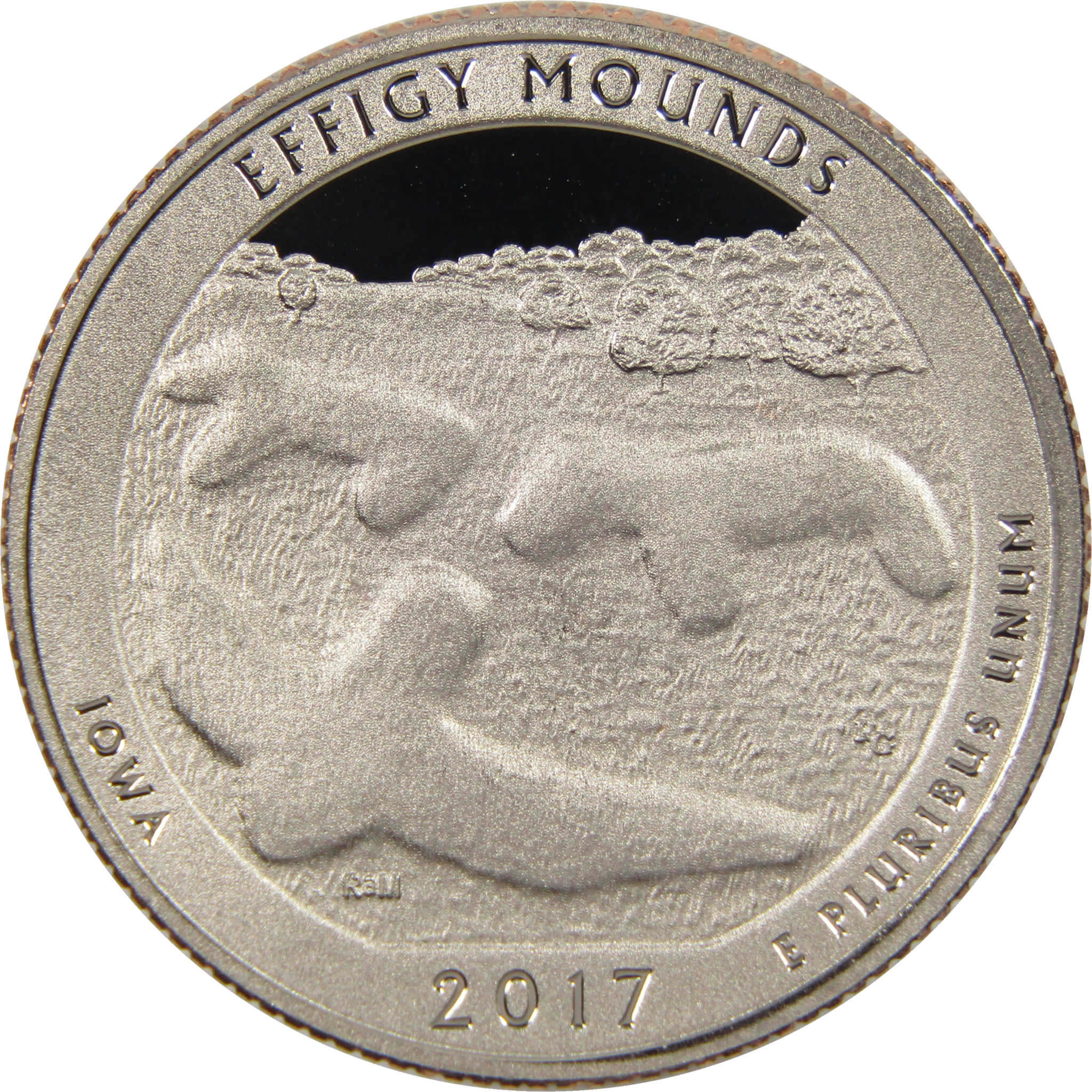 2017 S Effigy Mounds NP National Park Quarter Choice Proof Clad Coin