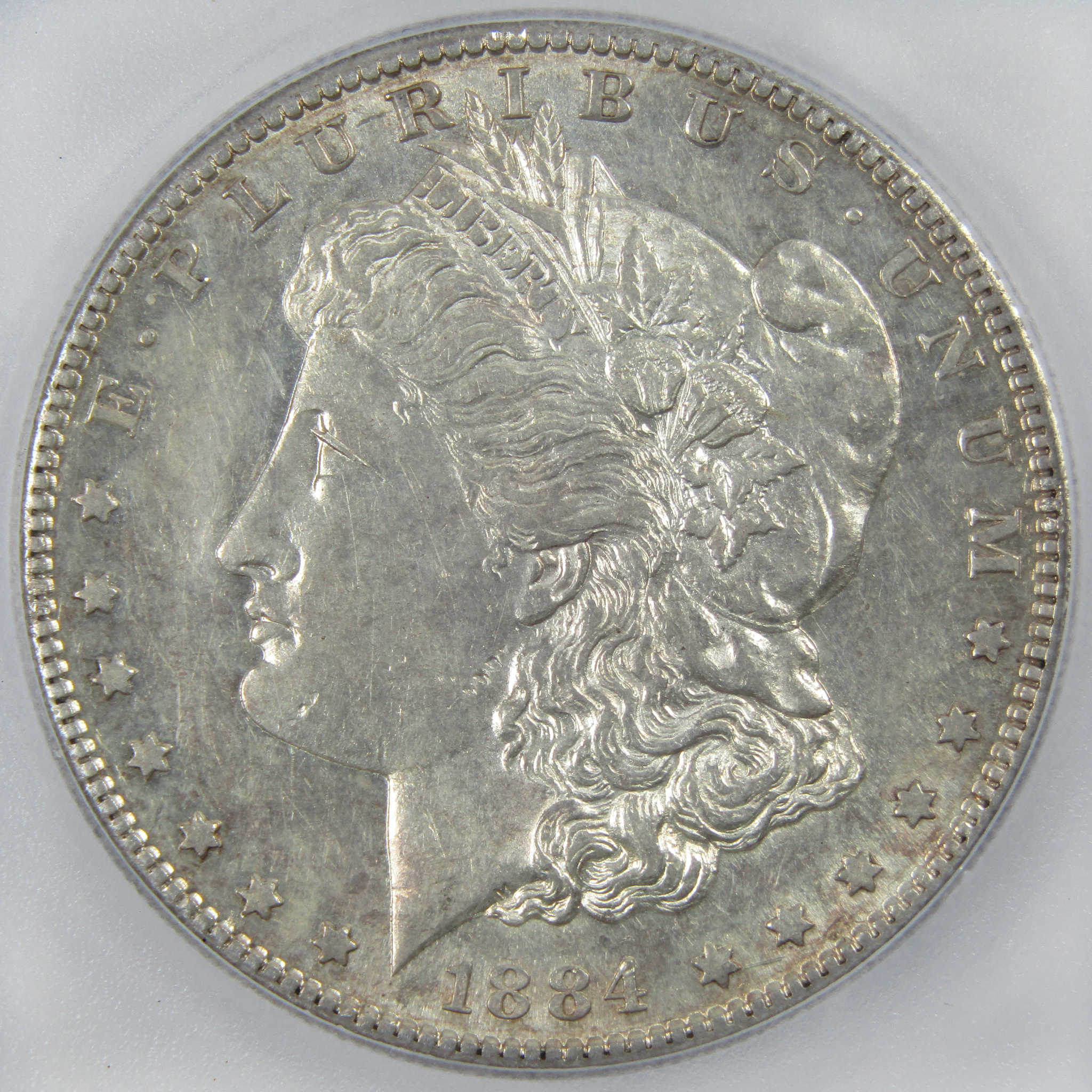 1884 S Morgan Dollar AU 53 ICG Silver $1 Coin SKU:I9641 - Morgan coin - Morgan silver dollar - Morgan silver dollar for sale - Profile Coins &amp; Collectibles