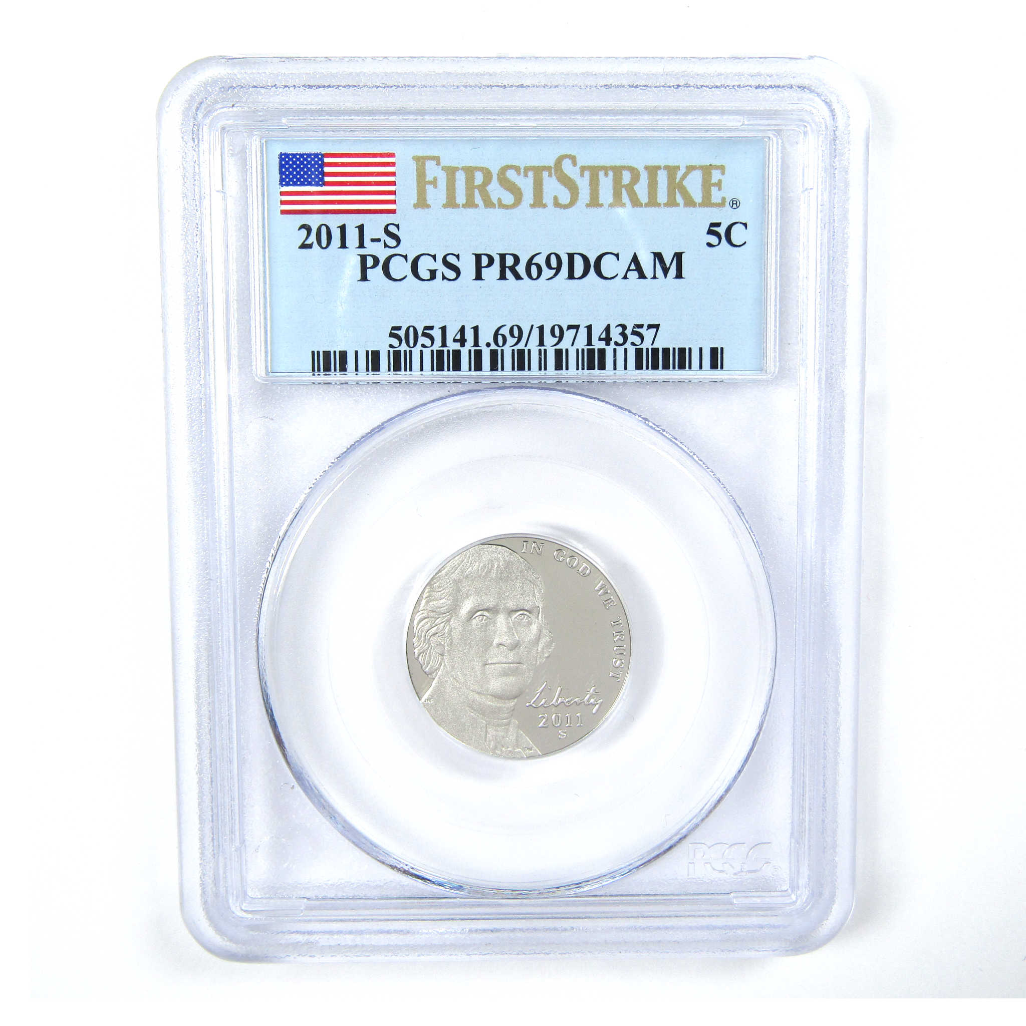 2011 S Jefferson Nickel PR 69 DCAM PCGS 5c Proof Coin SKU:CPC5098