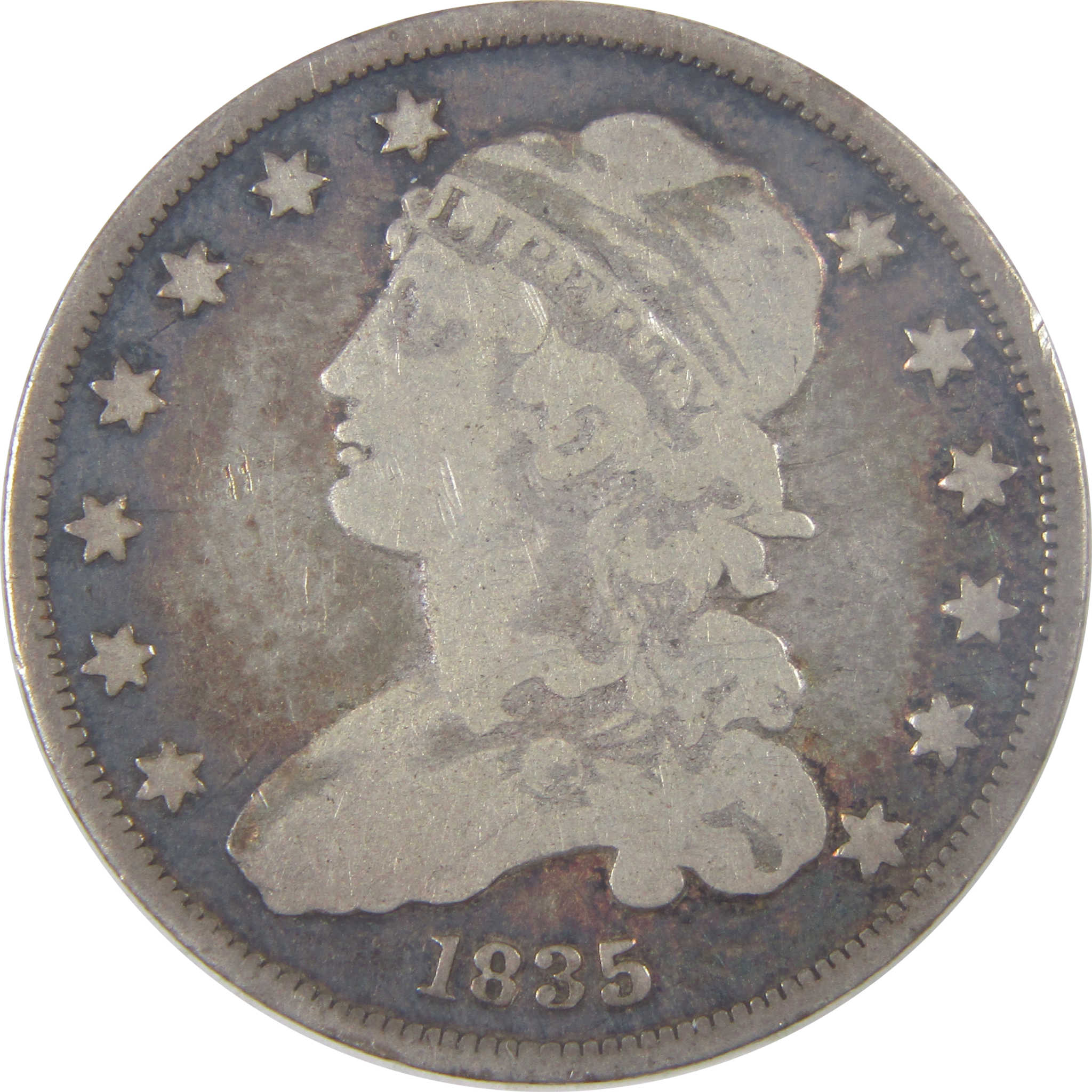 1835 Capped Bust Quarter VG Very Good Silver 25c Coin SKU:I17060