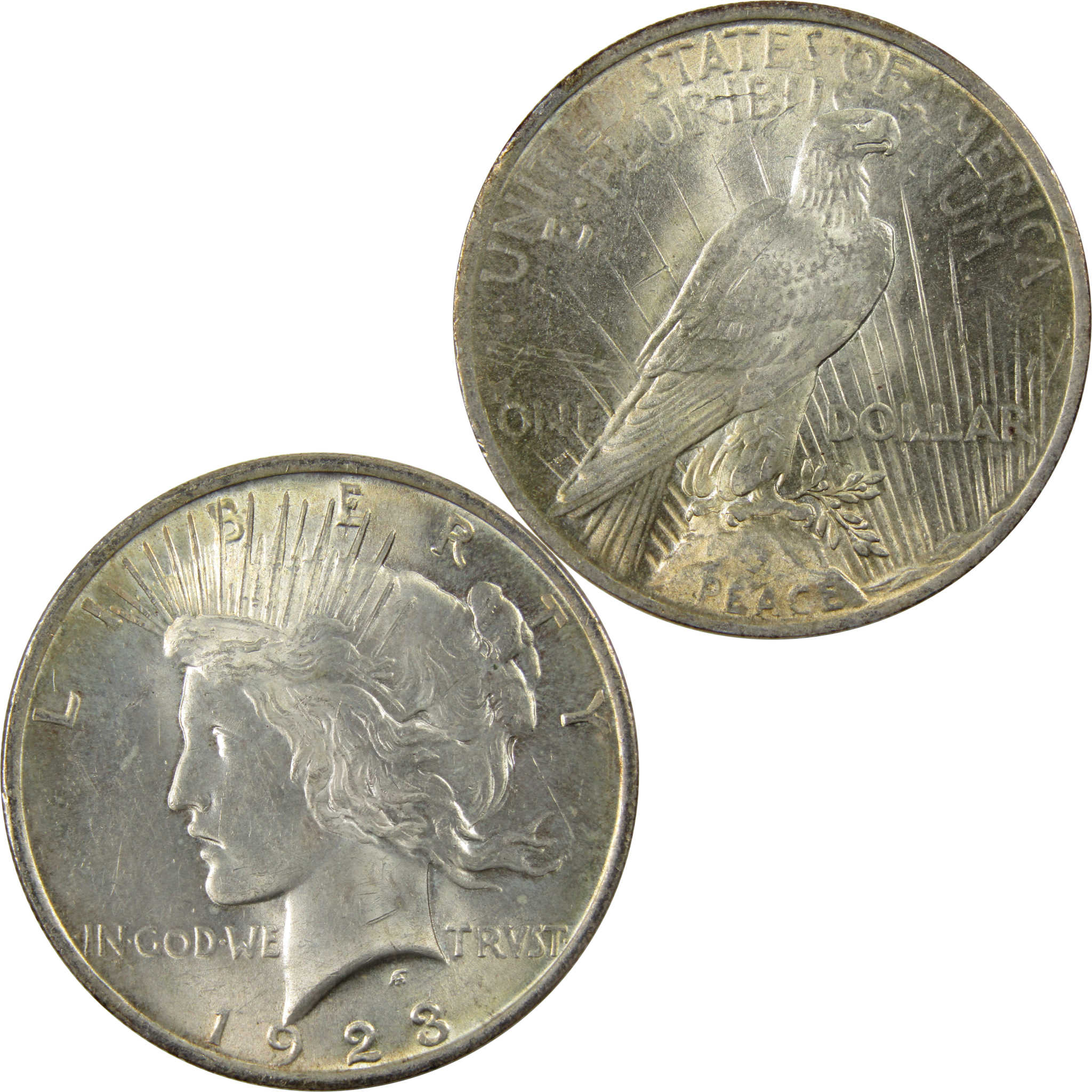 1923 Peace Dollar AU About Uncirculated 90% Silver $1 Coin SKU:I9873