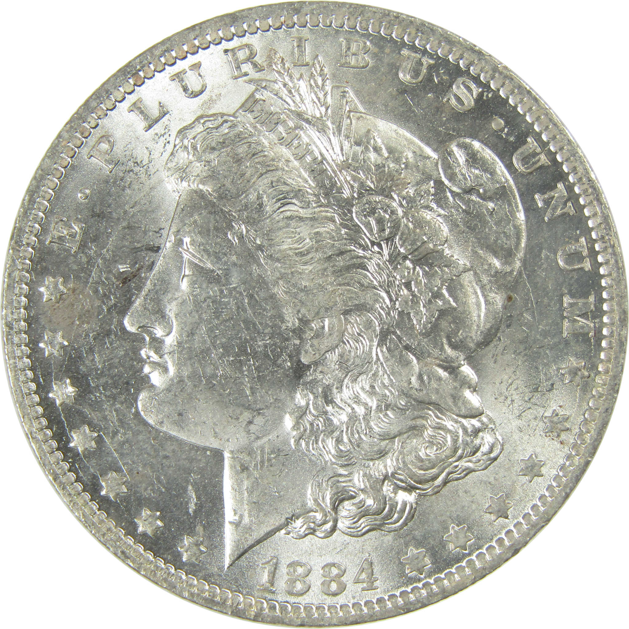 1884 O Morgan Silver Dollar Uncirculated Mint State $1 Coin SKU:I27483