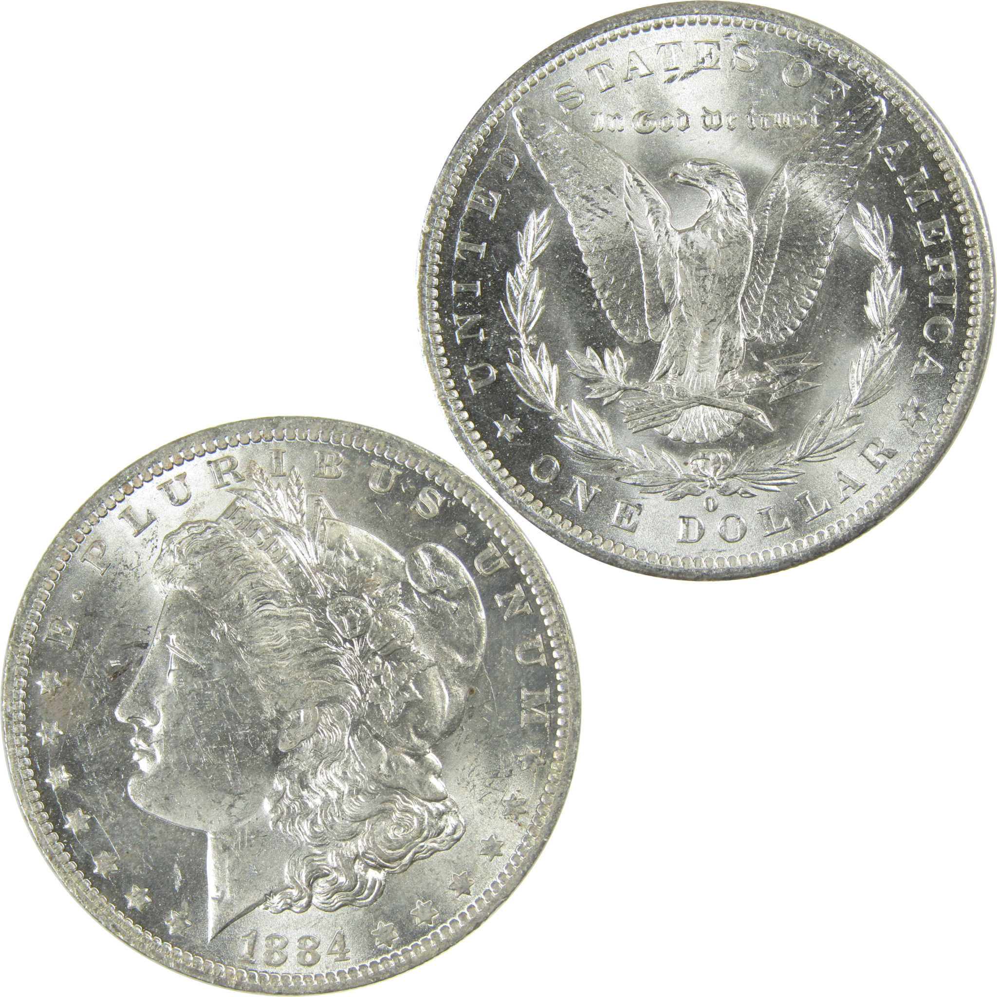 1884 O Morgan Silver Dollar Uncirculated Mint State $1 Coin SKU:I27483