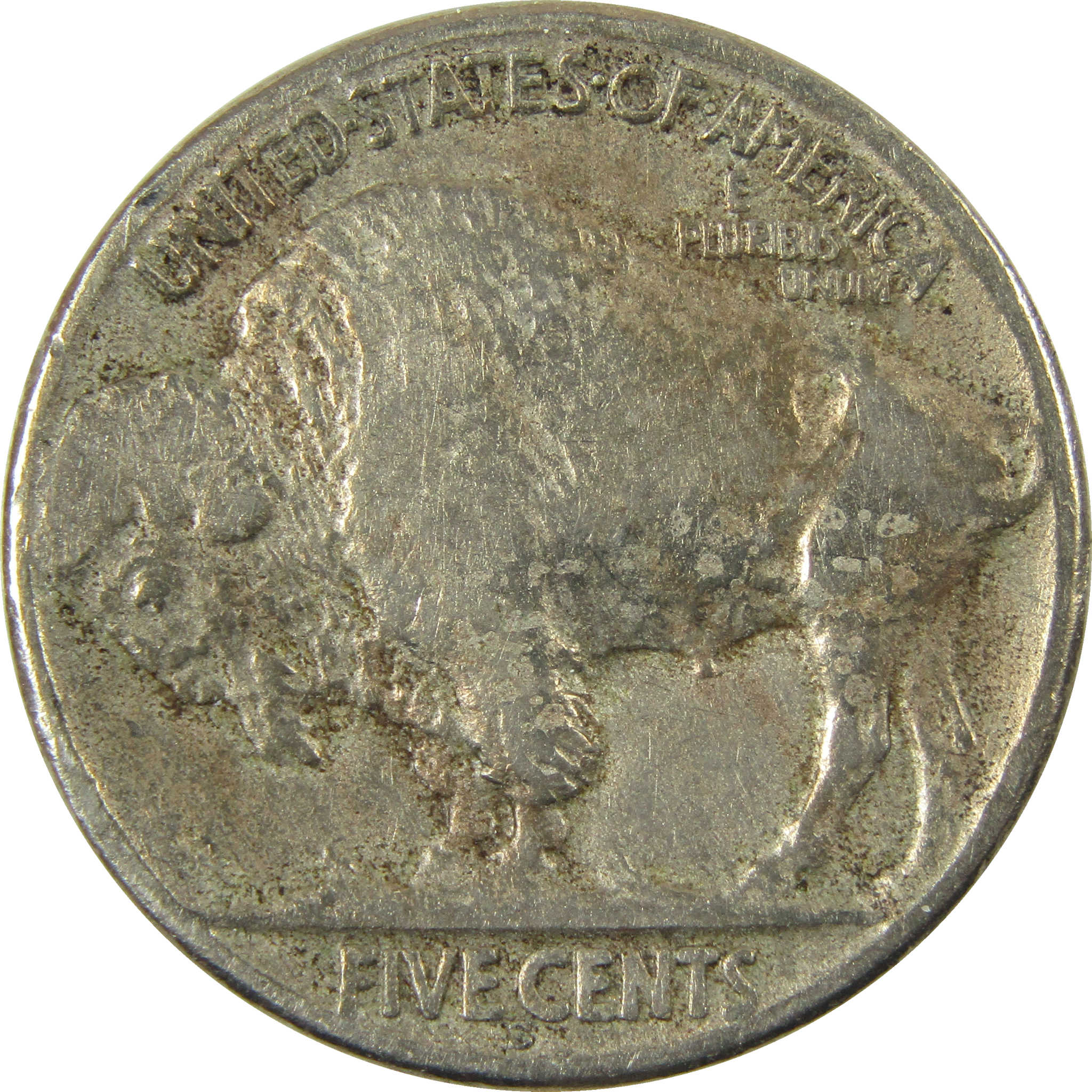 1924 S Indian Head Buffalo Nickel F Fine Details 5c Coin SKU:I28329