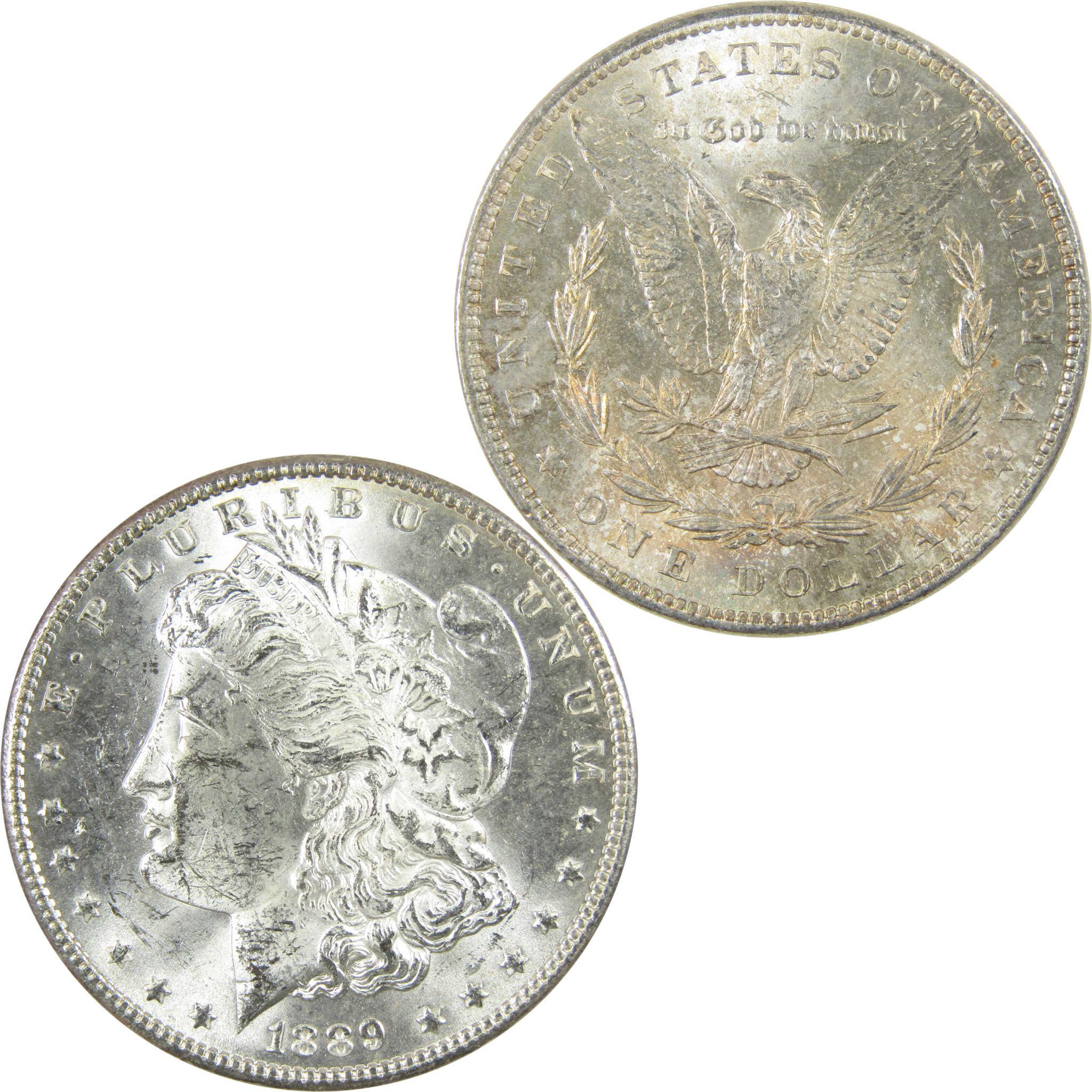 1889 Morgan Silver Dollar Uncirculated Toned Reverse SKU:I25192