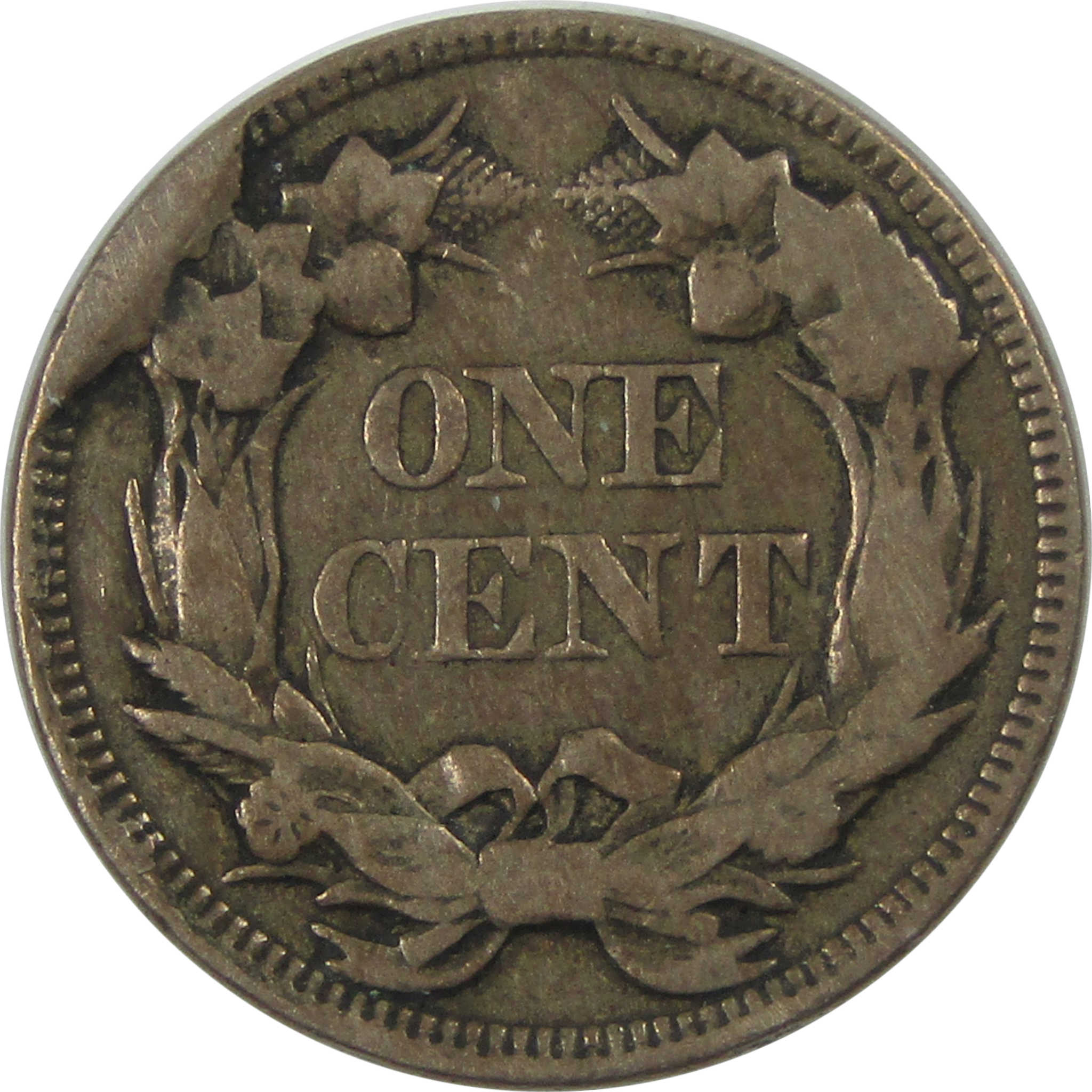 1858 Large Letters Flying Eagle Cent F Fine Penny 1c SKU:CPC9126