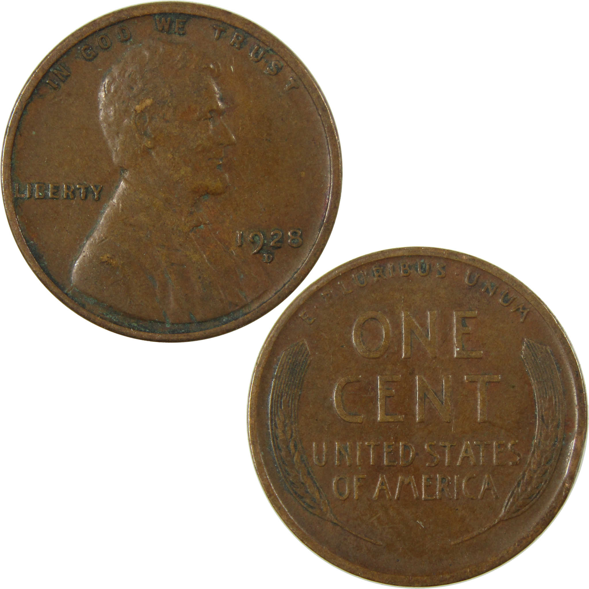 1928 D Lincoln Wheat Cent VF Very Fine Penny 1c Coin SKU:I27632