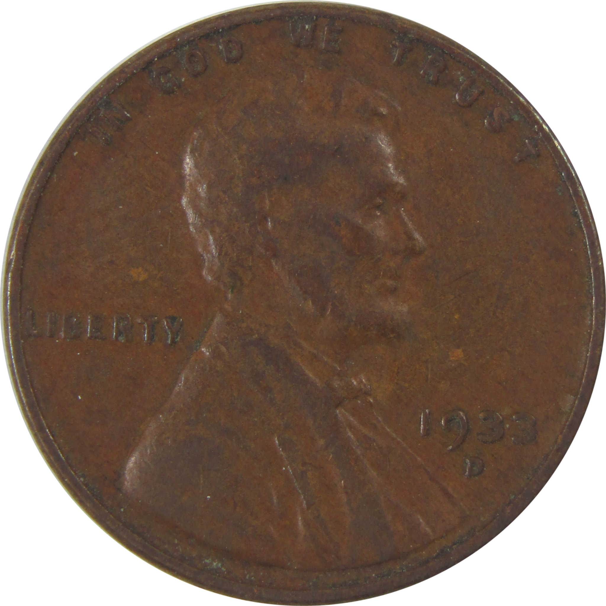 1933 D Lincoln Wheat Cent VF Very Fine Penny 1c Coin SKU:I23775