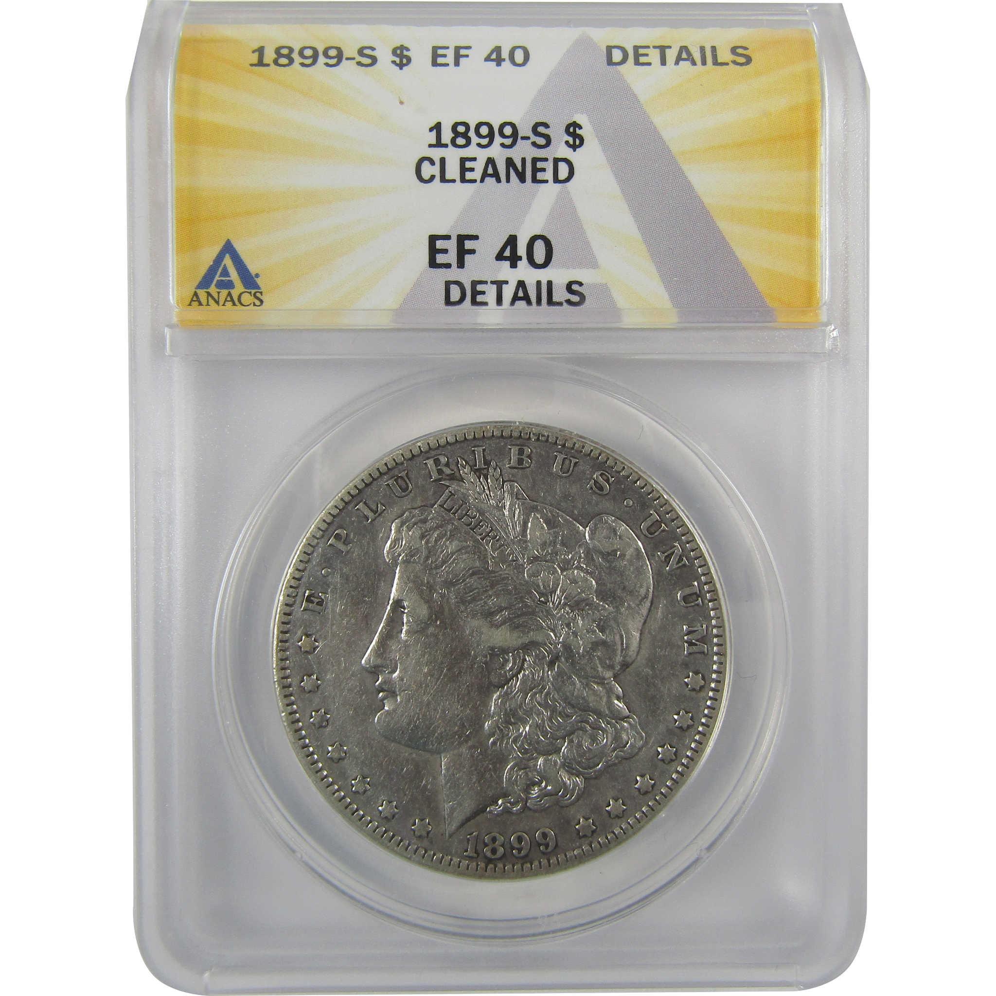1899 S Morgan Dollar EF 40 Details ANACS Silver $1 Coin SKU:I19077 - Morgan coin - Morgan silver dollar - Morgan silver dollar for sale - Profile Coins &amp; Collectibles