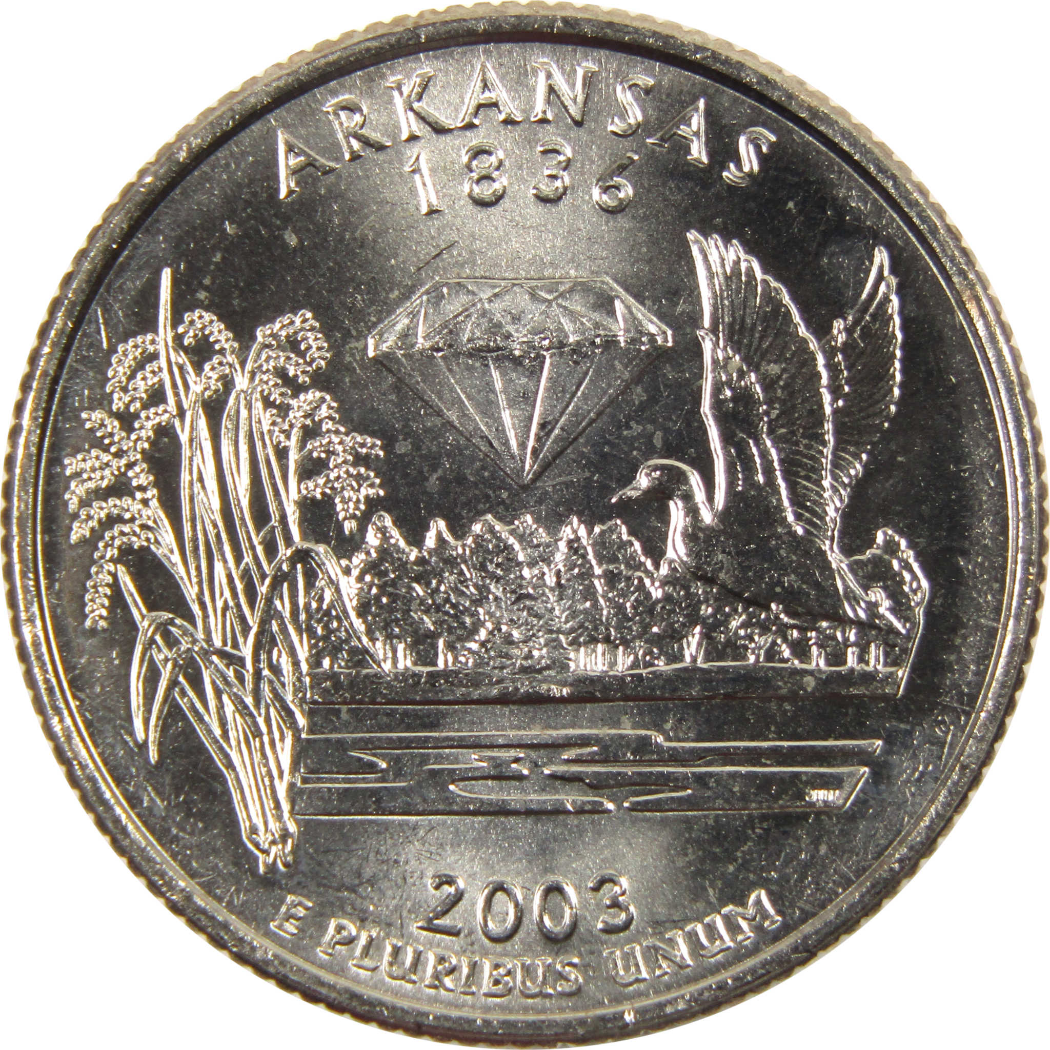 2003 P Arkansas State Quarter BU Uncirculated Clad 25c Coin