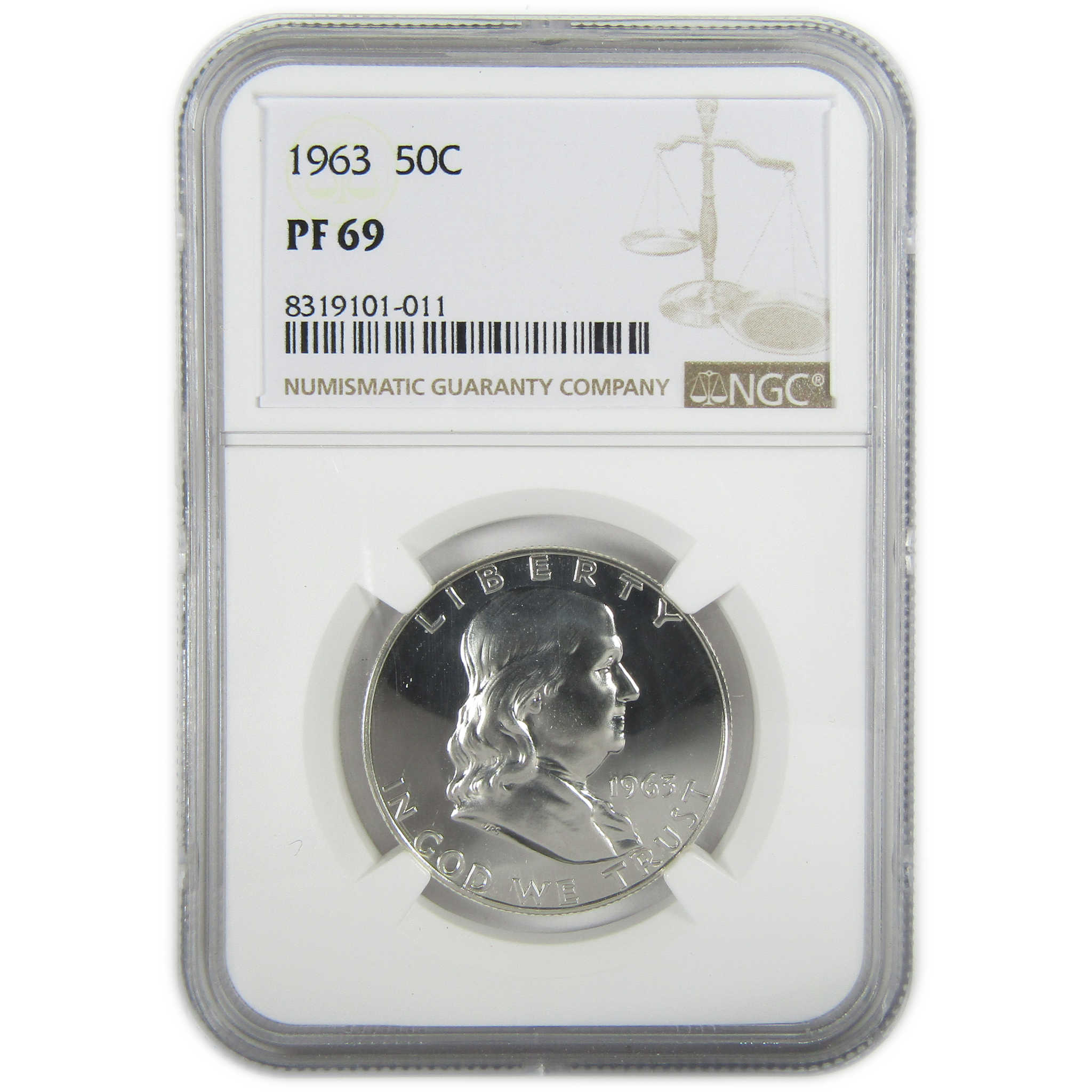 1963 Franklin Silver Half Dollar PF 69 NGC Proof 50c Coin SKU:I27442