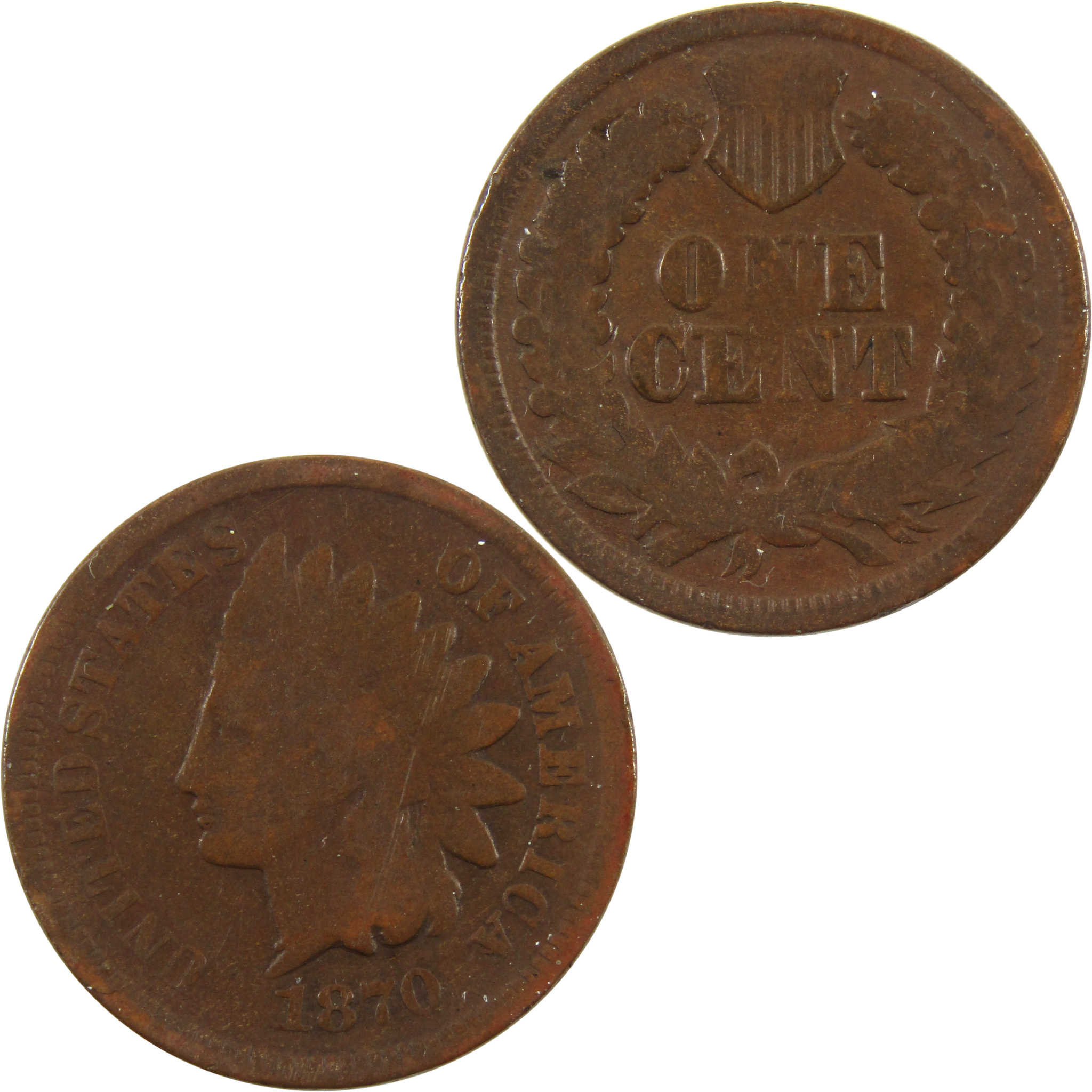 1870 Indian Head Cent G Good Penny 1c Coin SKU:I10681