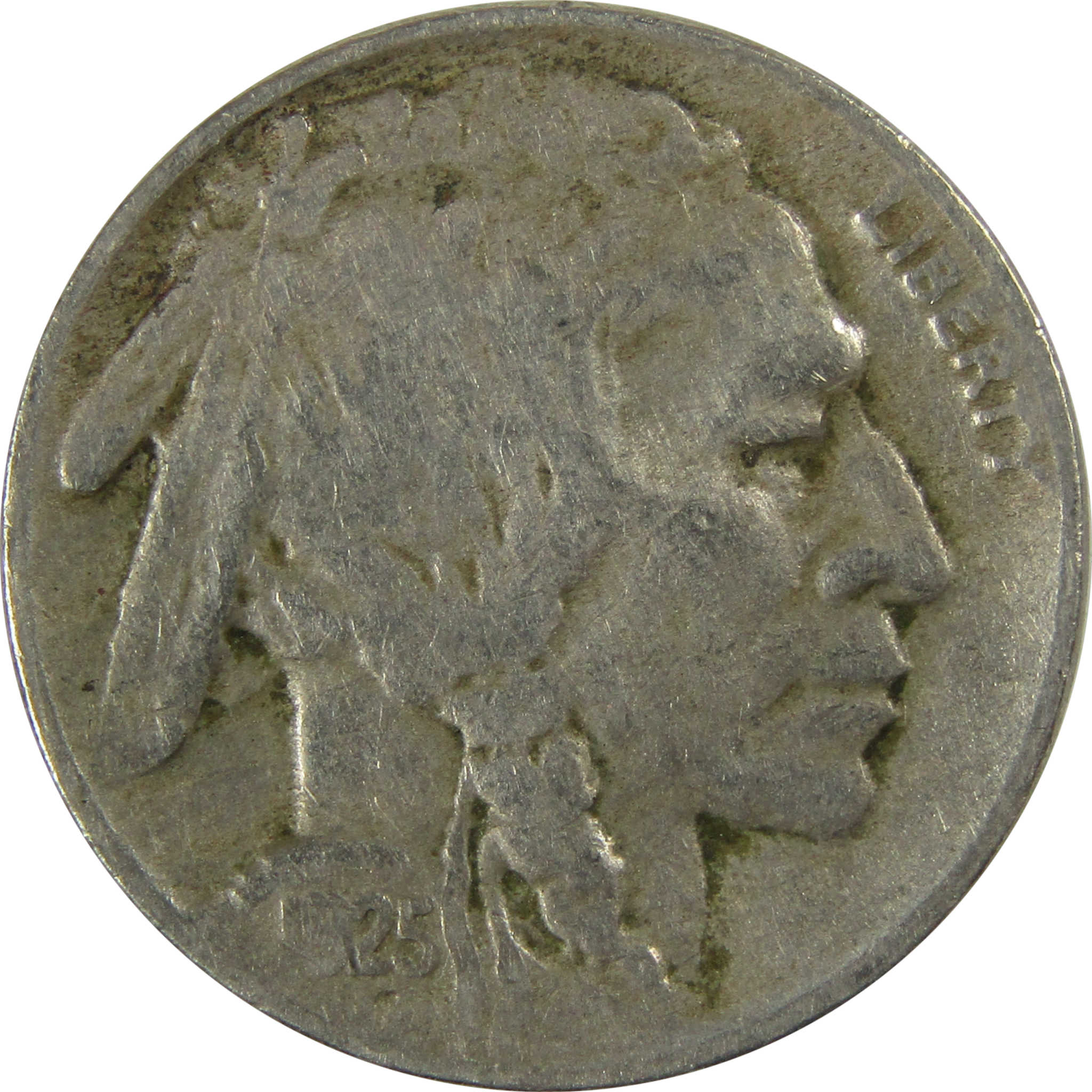 1925 S Indian Head Buffalo Nickel VF Very Fine 5c Coin SKU:I27456