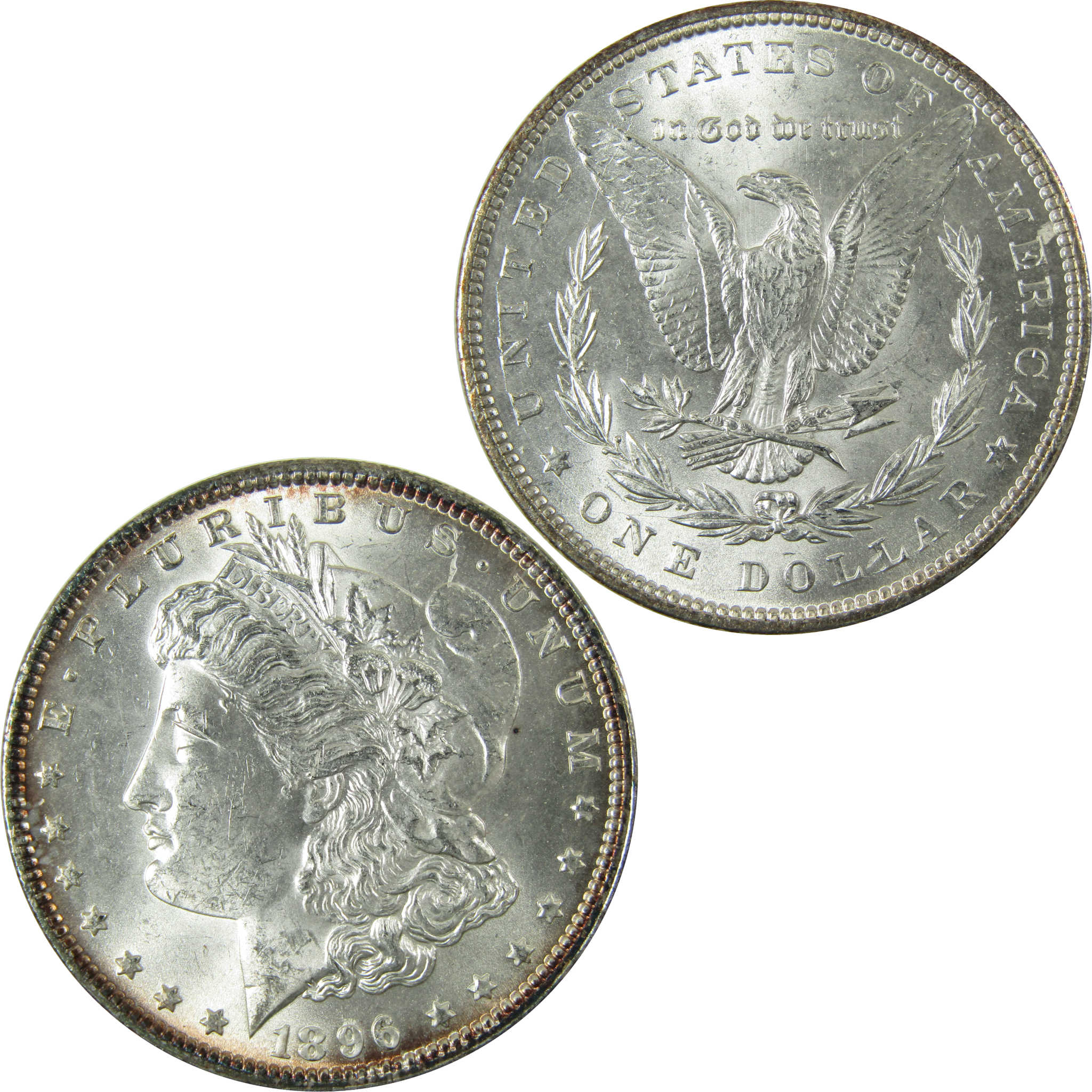1896 Morgan Silver Dollar Uncirculated Mint State $1 Coin SKU:CP1648