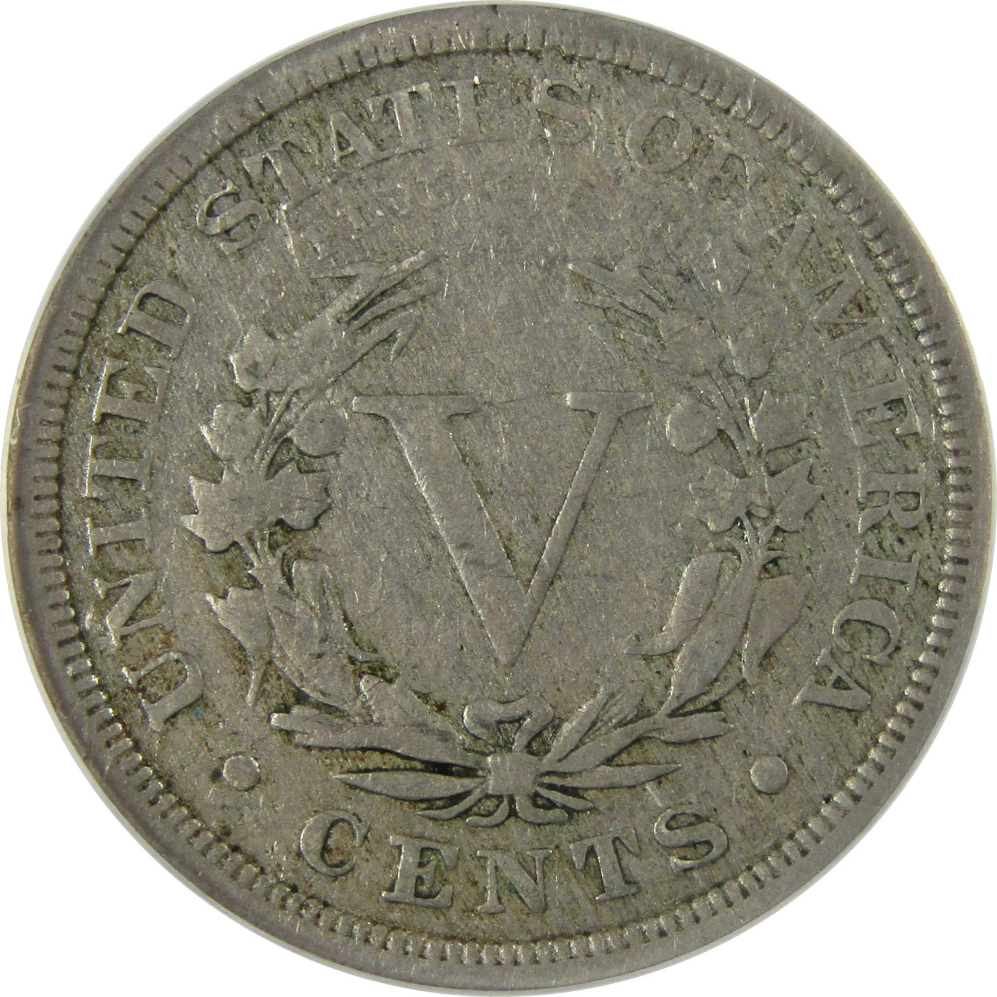 1886 Liberty Head V Nickel VG 10 ANACS 5c Coin Collectible SKU:CP760