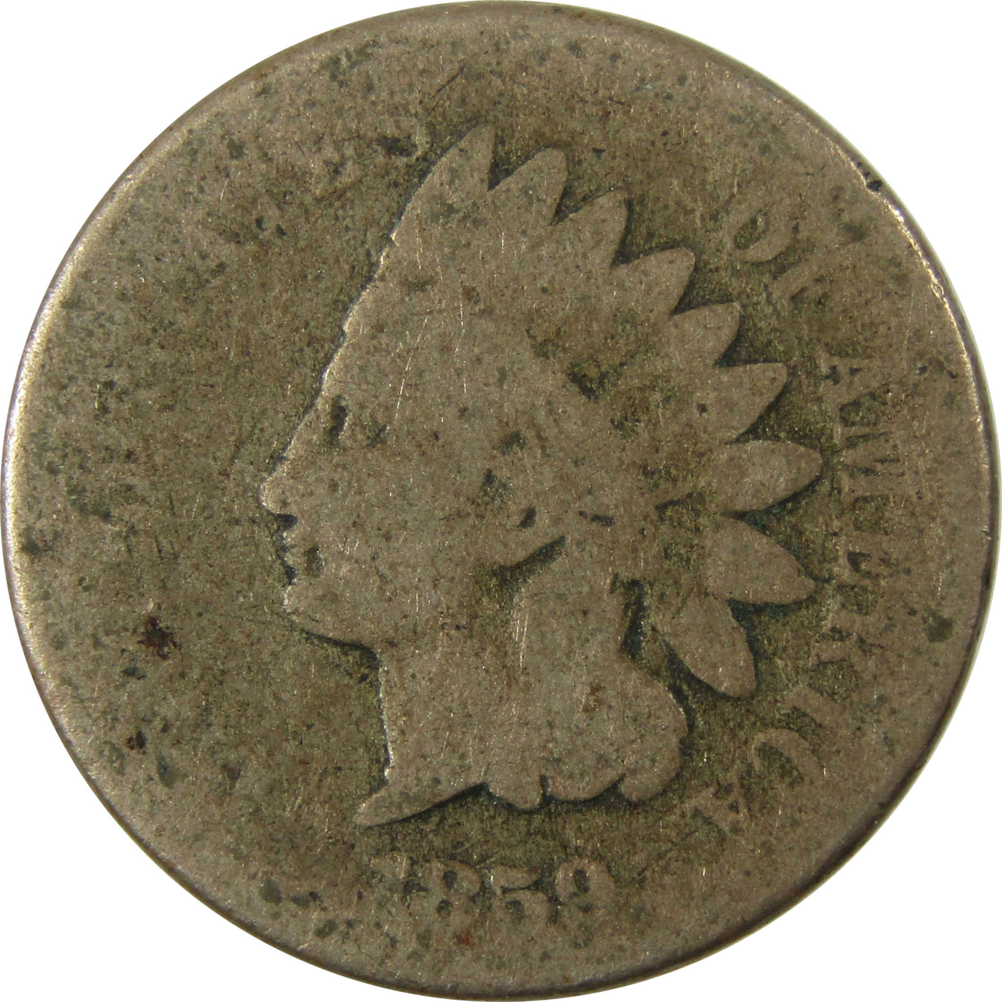 1859 Indian Head Cent AG About Good Penny 1c Coin SKU:CP1316