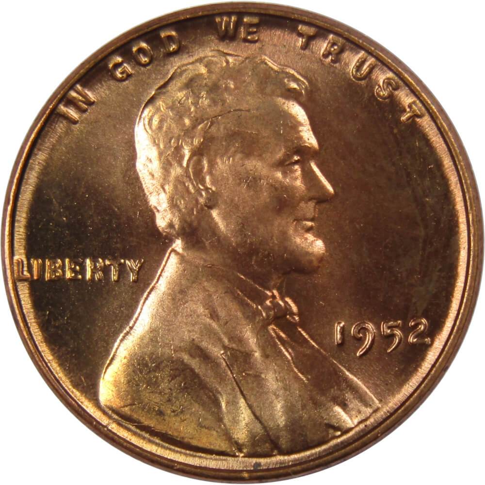 1952 Lincoln Wheat Cent BU Uncirculated Mint State Bronze Penny 1c Coin