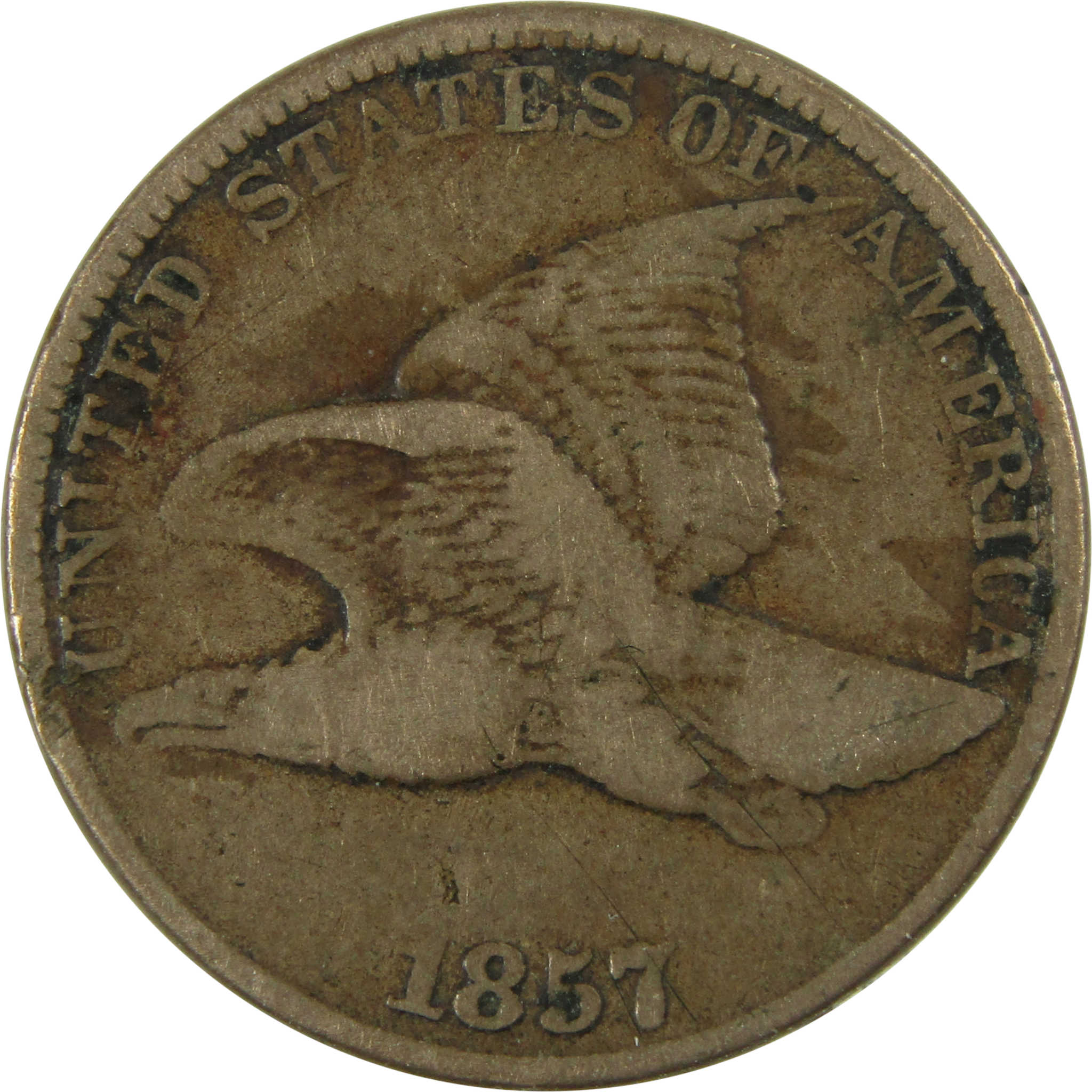 1857 Flying Eagle Cent VF Very Fine Penny 1c Coin SKU:I27250