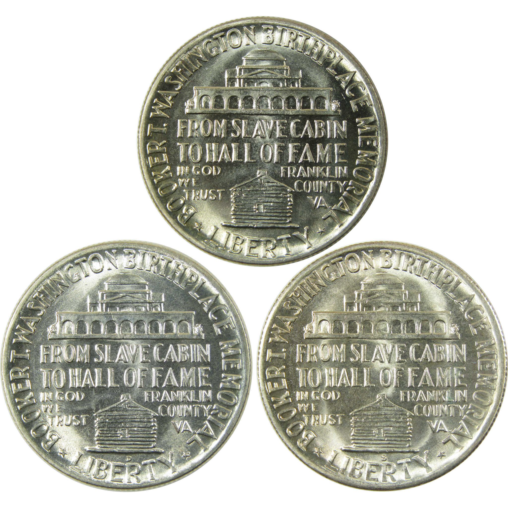 1949 PDS Booker T Washington 50c 3 Coin All-Mint Set BU Choice Unc