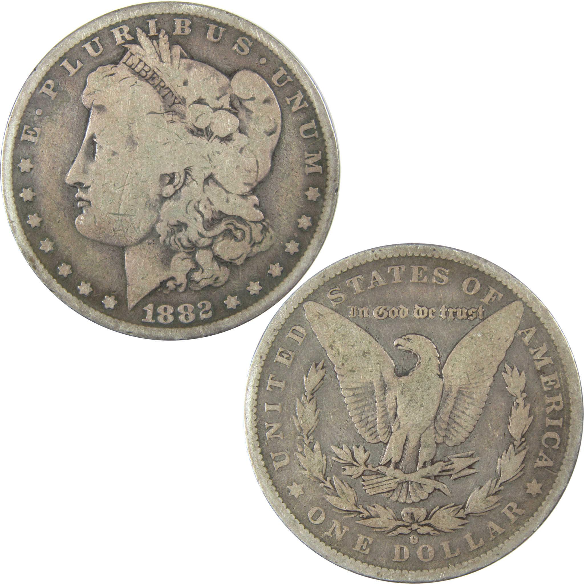 1882 O/S Morgan Silver Dollar VG Very Good Details $1 Coin SKU:CP663 - Morgan coin - Morgan silver dollar - Morgan silver dollar for sale - Profile Coins &amp; Collectibles