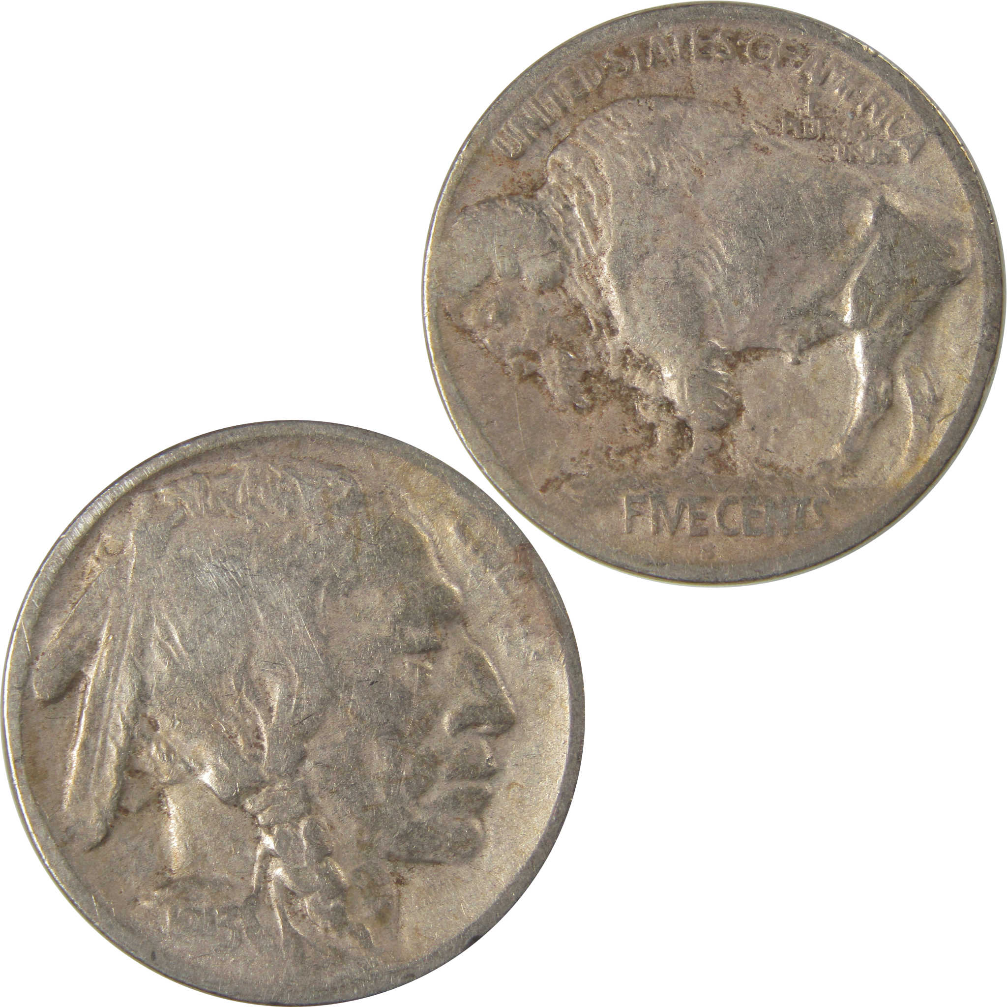 1913 S Type 1 Indian Head Buffalo Nickel AG About Good SKU:I22838