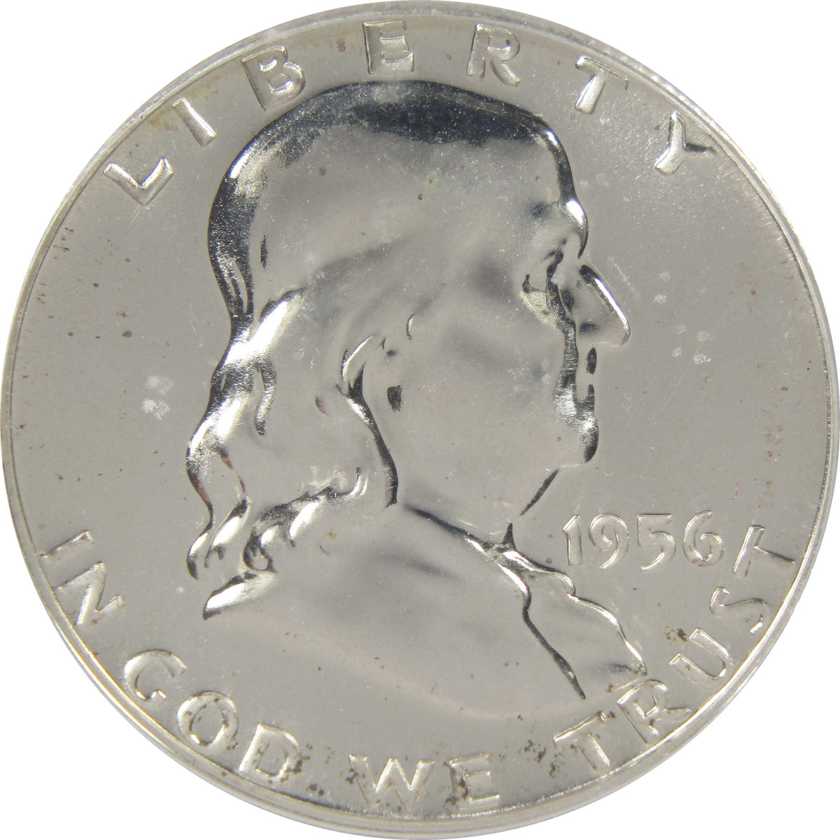 1956 Type 2 Franklin Silver Half Dollar PR 65 ICG 50c Coin SKU:I29160