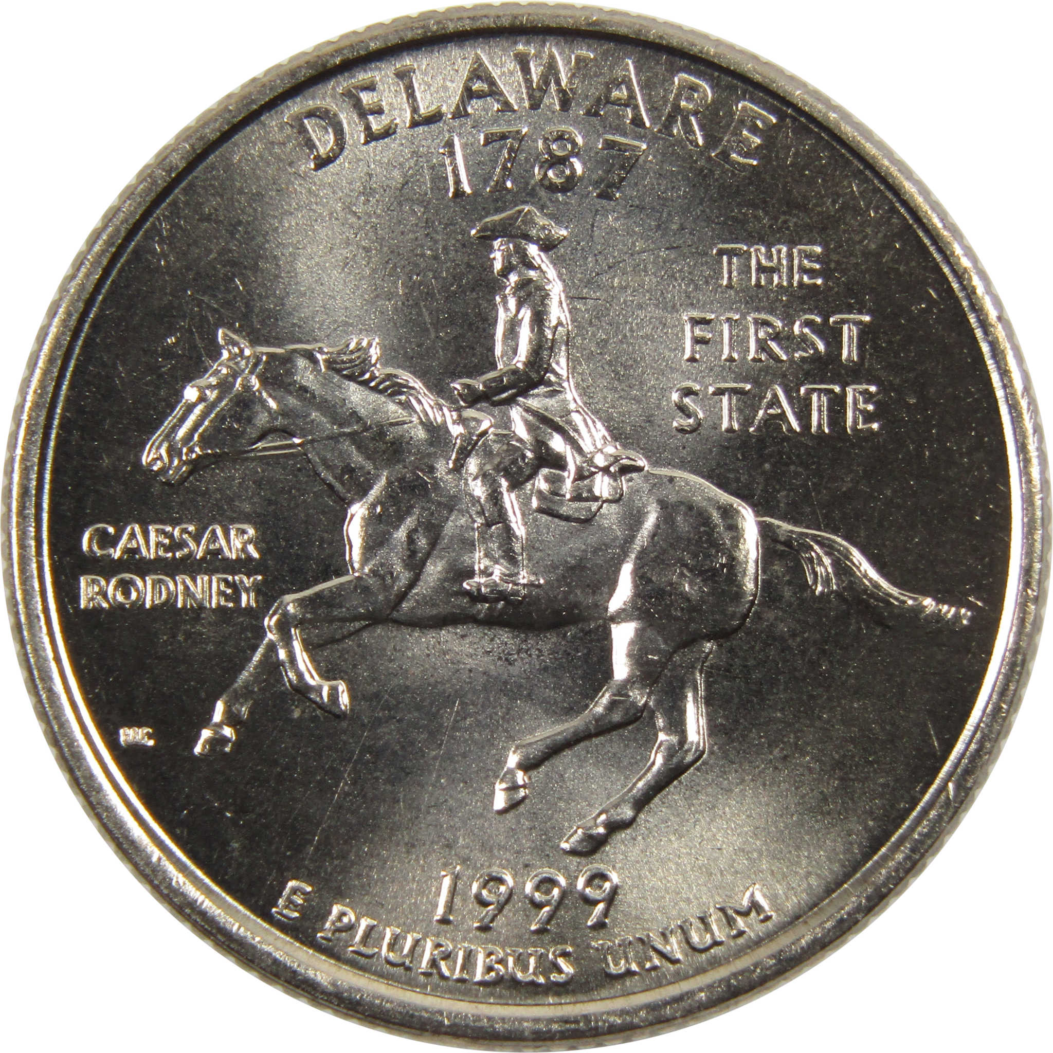 1999 P Delaware State Quarter BU Uncirculated Clad 25c Coin