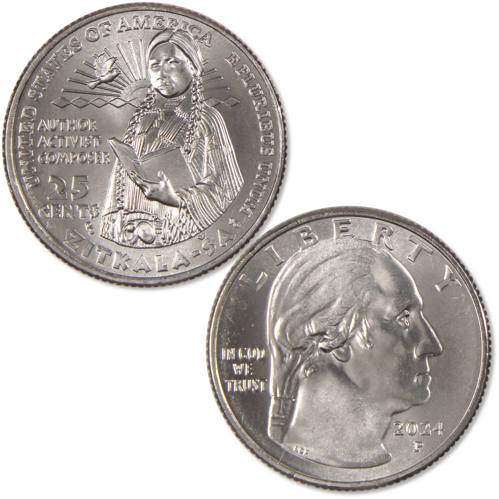 2024 P Zitkala-Sa American Women Quarter Uncirculated Clad 25c Coin