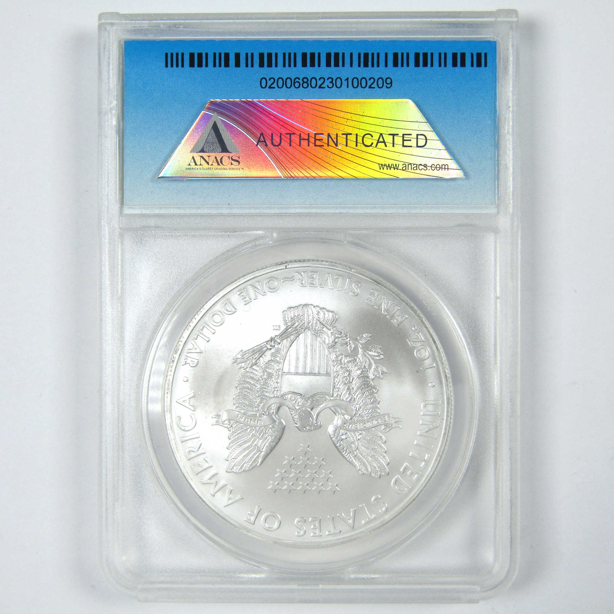 2008 American Silver Eagle MS 70 ANACS $1 Uncirculated SKU:CPC8019