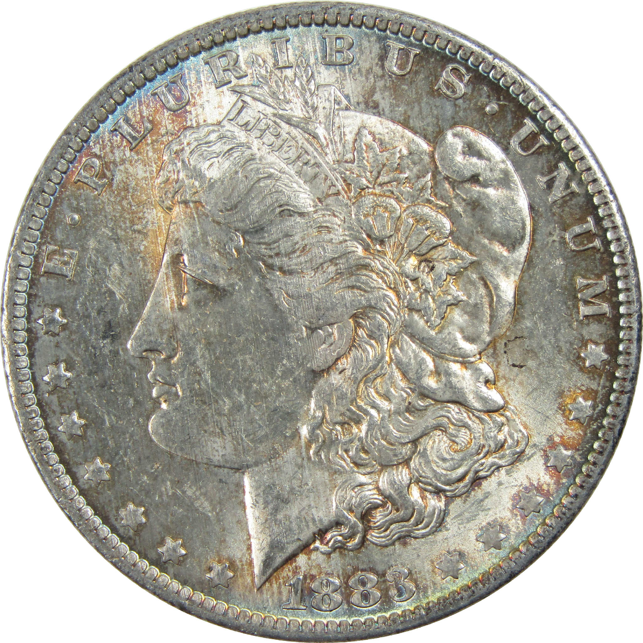 1883 O Morgan Dollar CH AU Choice About Unc Silver Toned SKU:I13202