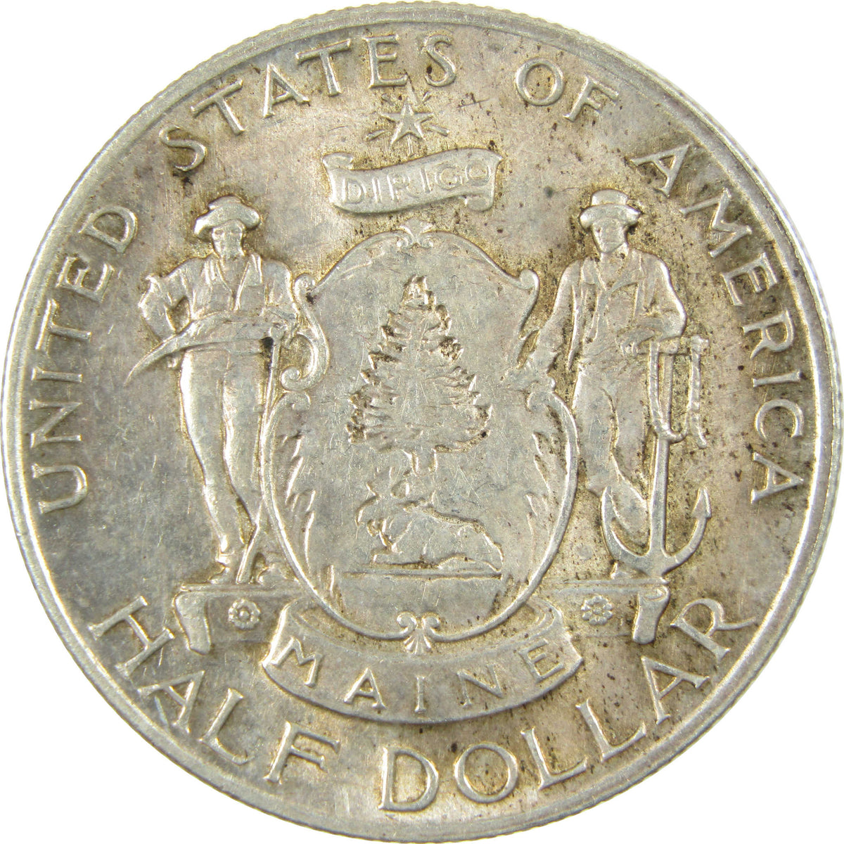 1920 Maine Centennial Commemorative Silver 50c AU Details SKU:CP1809