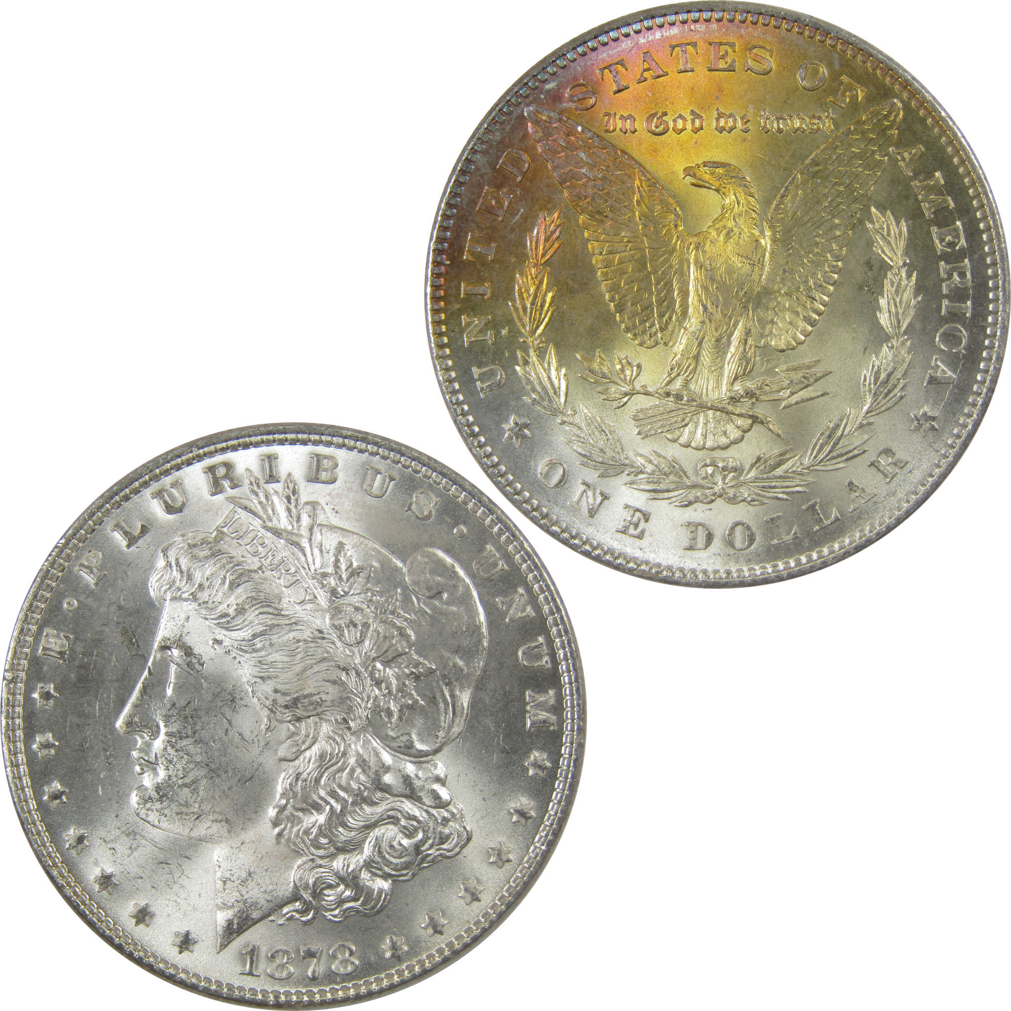 1878 7TF Rev 78 Morgan Silver $1 Uncirculated Toned SKU:I23576
