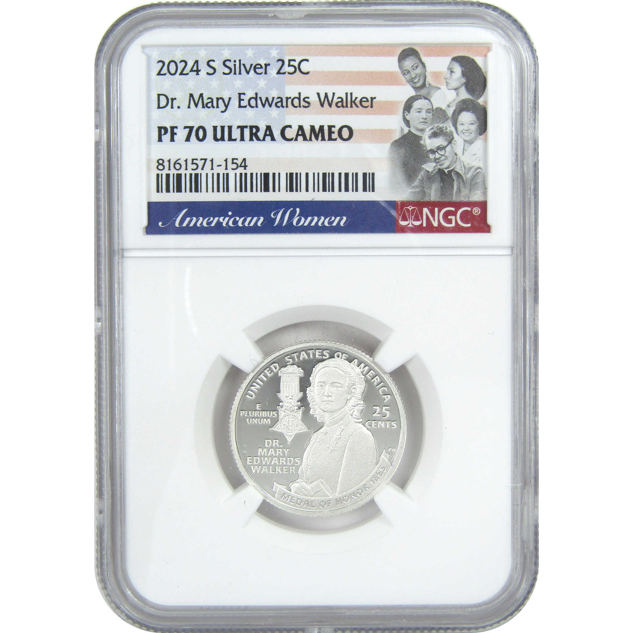 2024 S Mary Edwards Walker Women Quarter PF 70 UCAM NGC .999 Silver