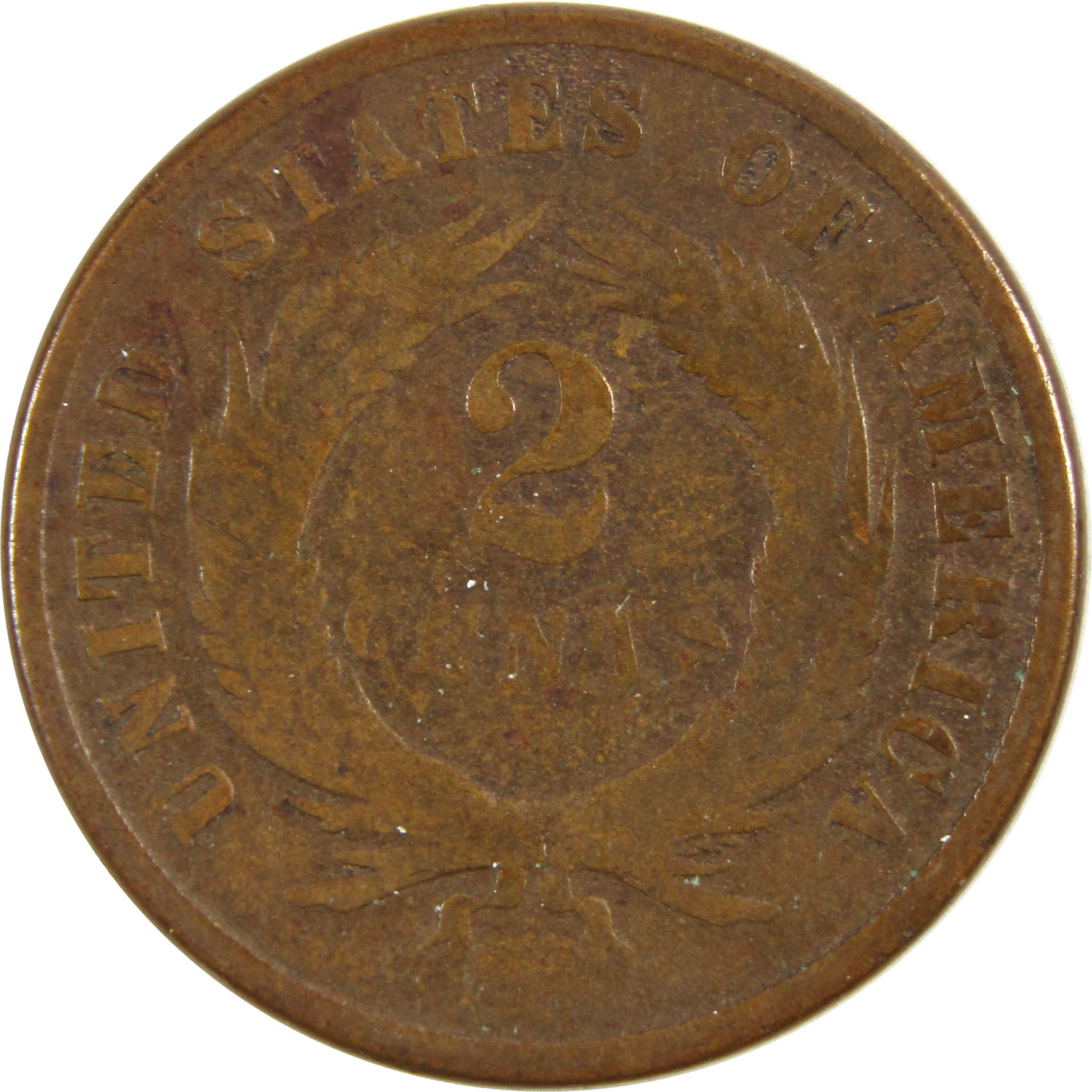 1871 Two Cent Piece G Good 2c Coin SKU:I8135