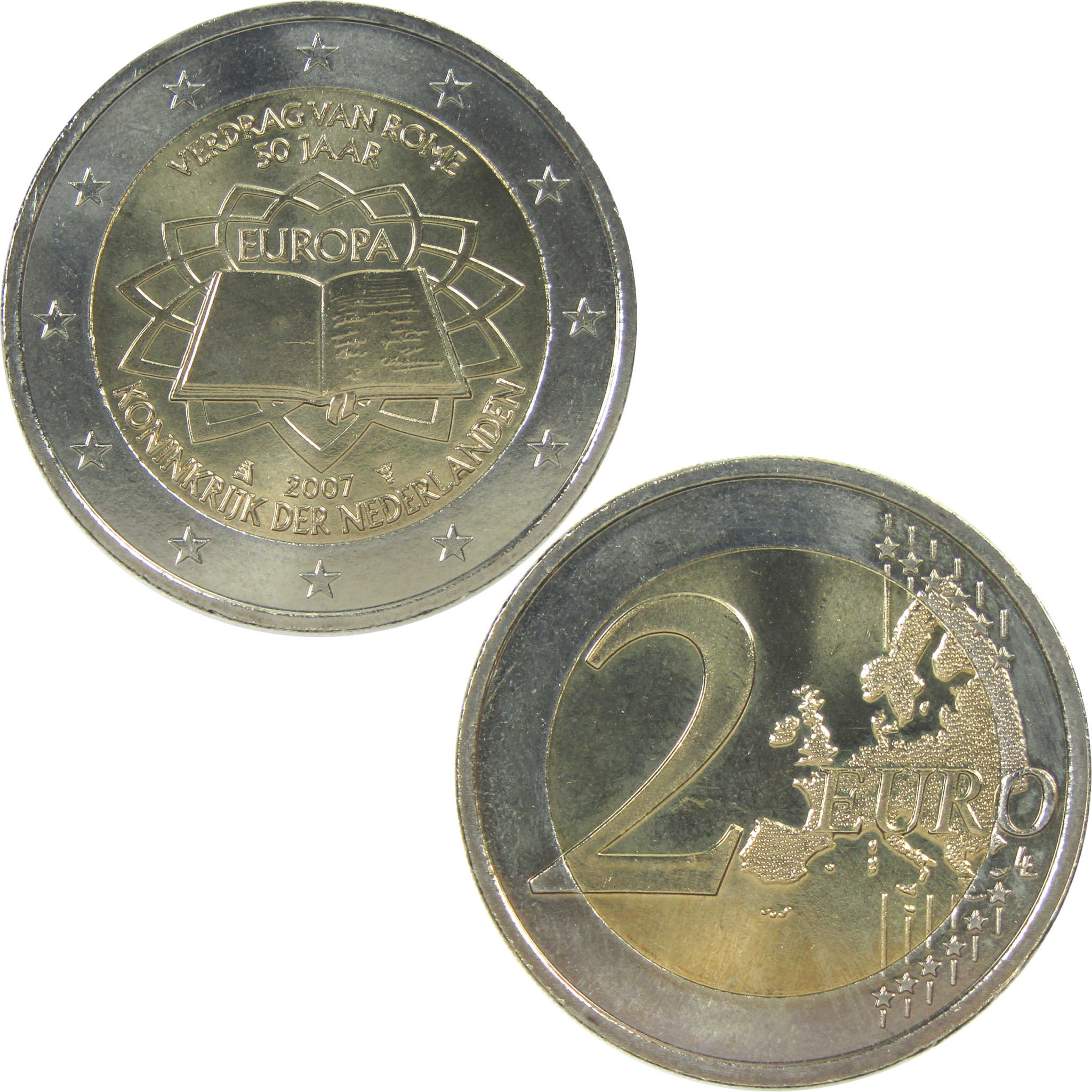 2007 Netherlands 2 Treaty of Rome Uncirculated Clad £2