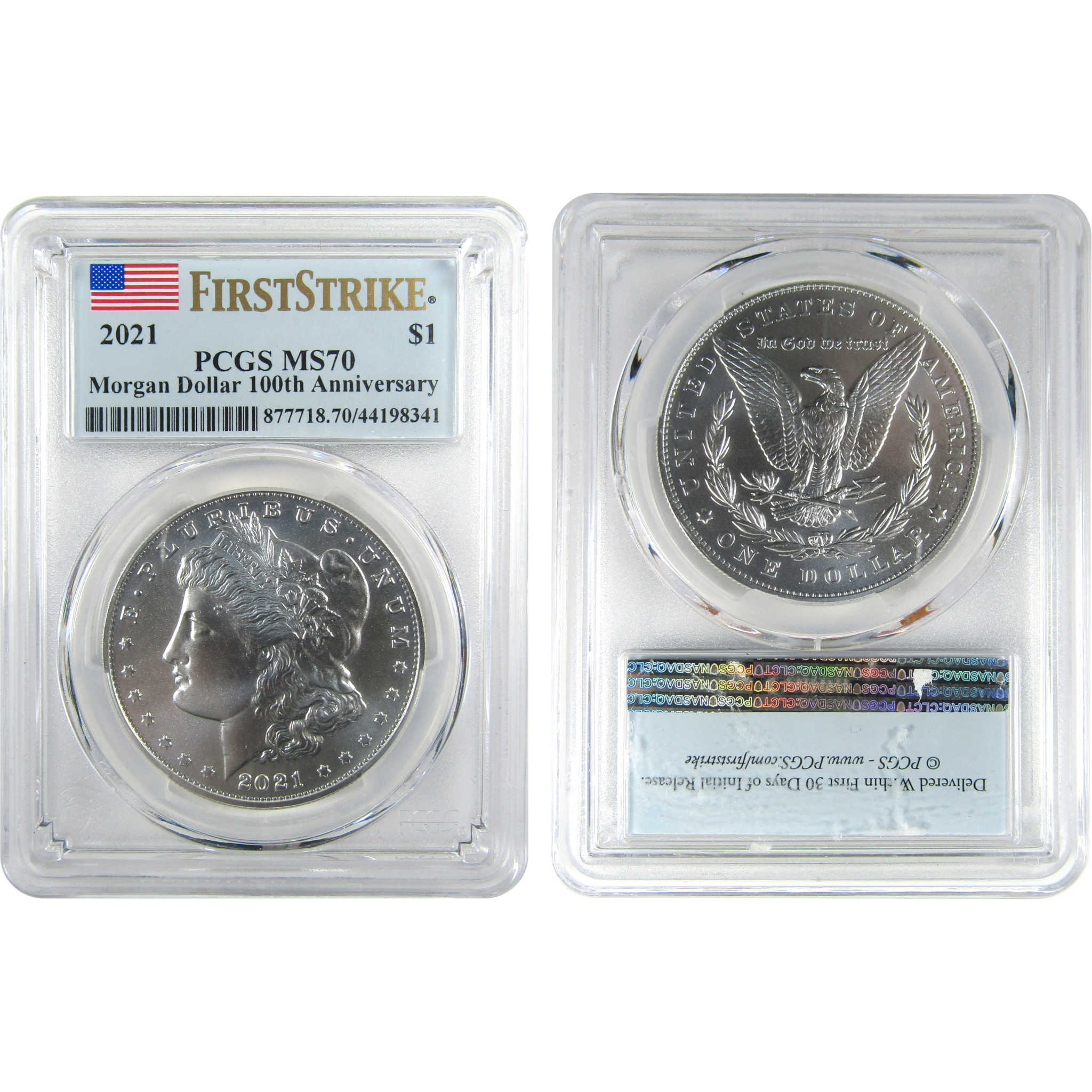 2021 Morgan & Peace Dollar Set MS 70 PCGS First Strike SKU:CP1051.WS