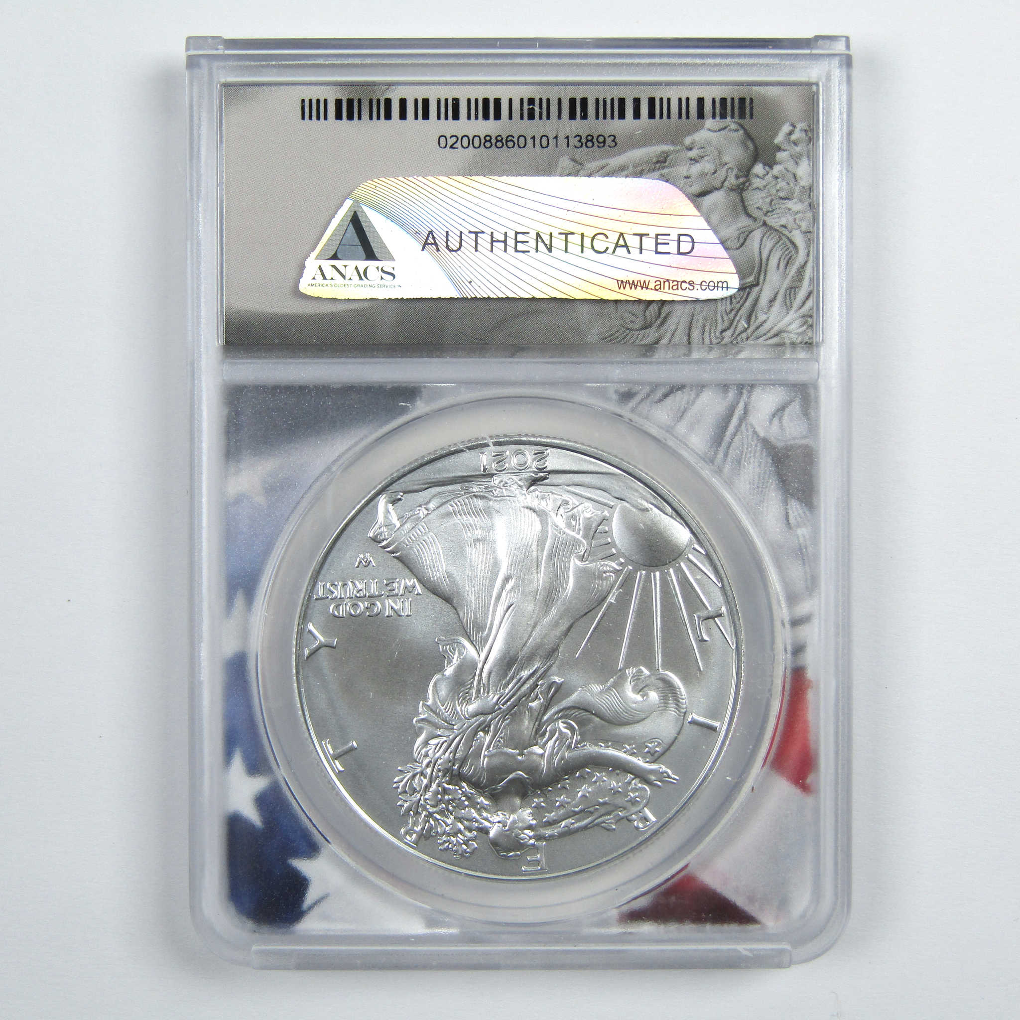 2021 (S) Type 2 American Silver Eagle MS 70 ANACS $1 SKU:CPC7833